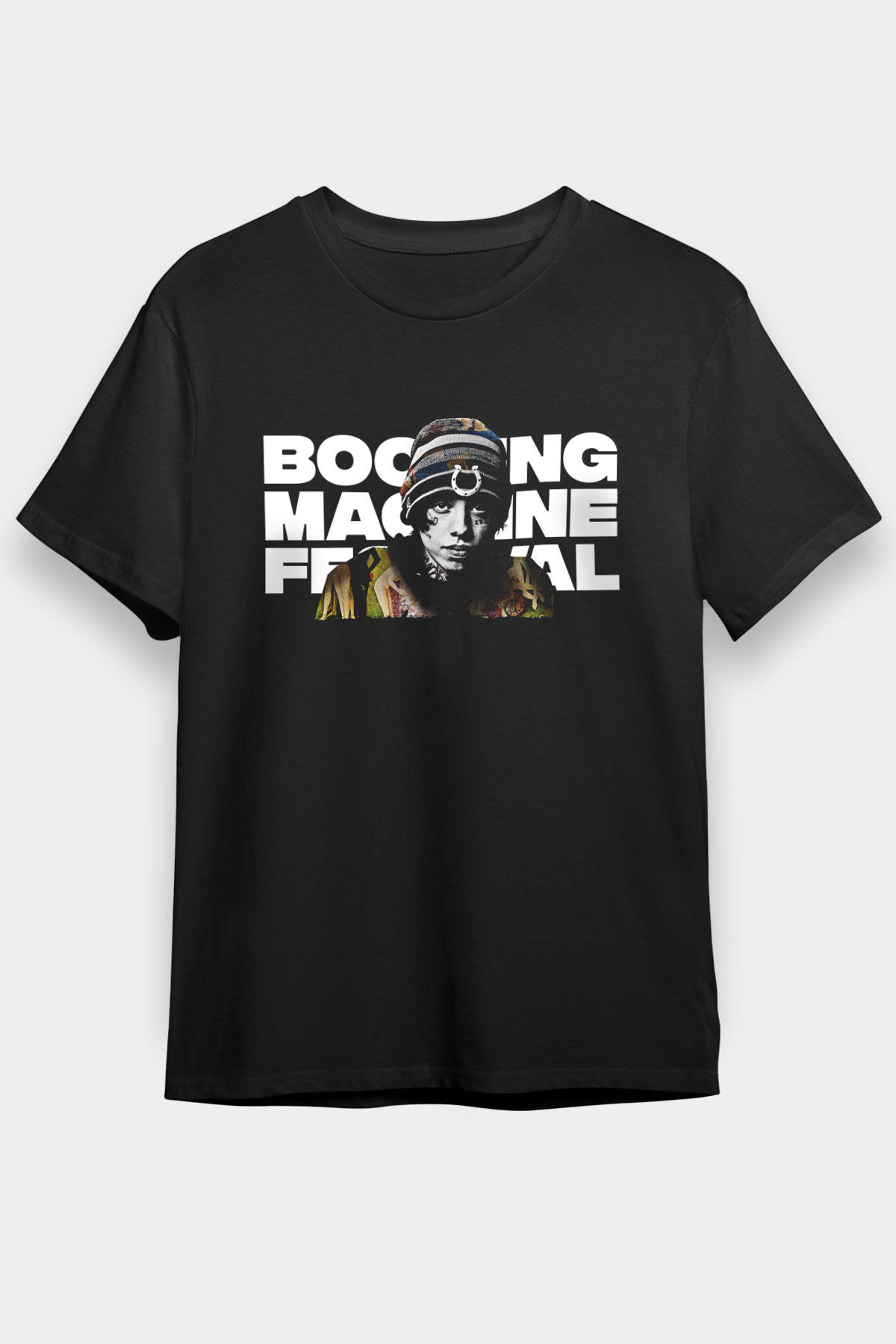 Lil Xan Baskılı Unisex Siyah Tişört - Tshirt