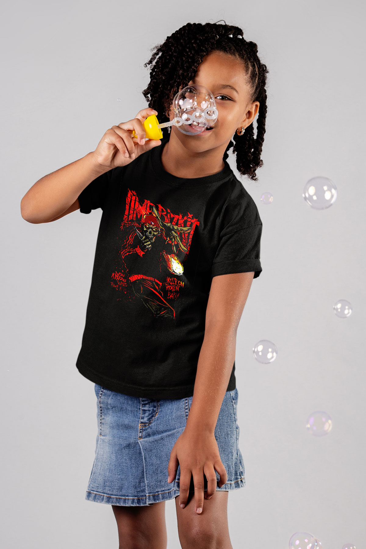 Limp Bizkit Baskılı Unisex Siyah Çocuk Tişört - Tshirt