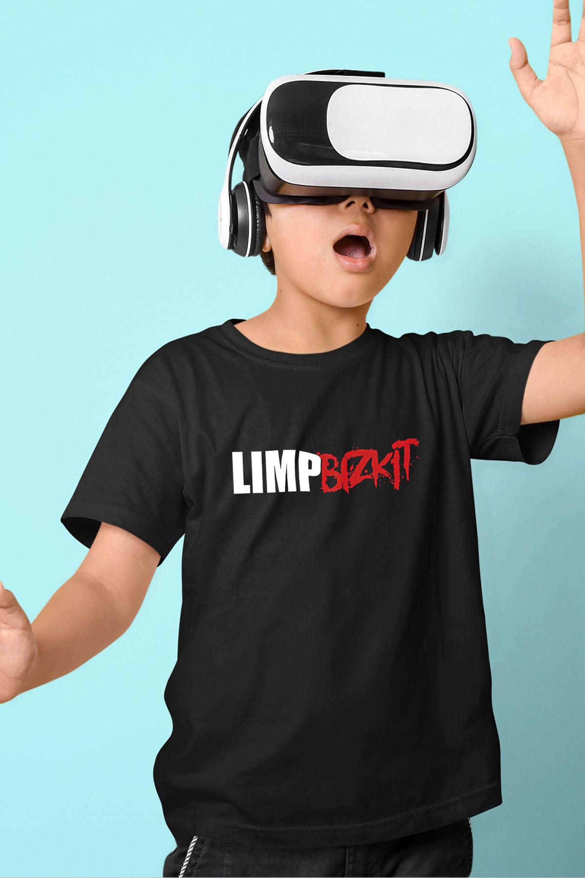 Limp Bizkit Baskılı Unisex Siyah Çocuk Tişört - Tshirt