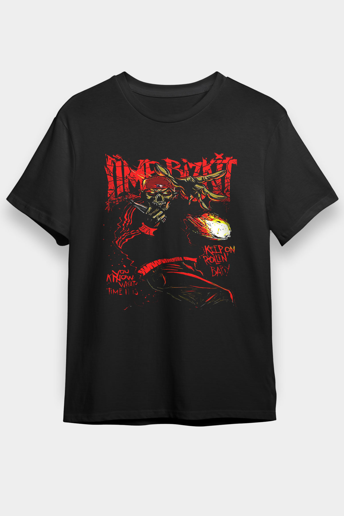 Limp Bizkit Baskılı Unisex Siyah Tişört - Tshirt