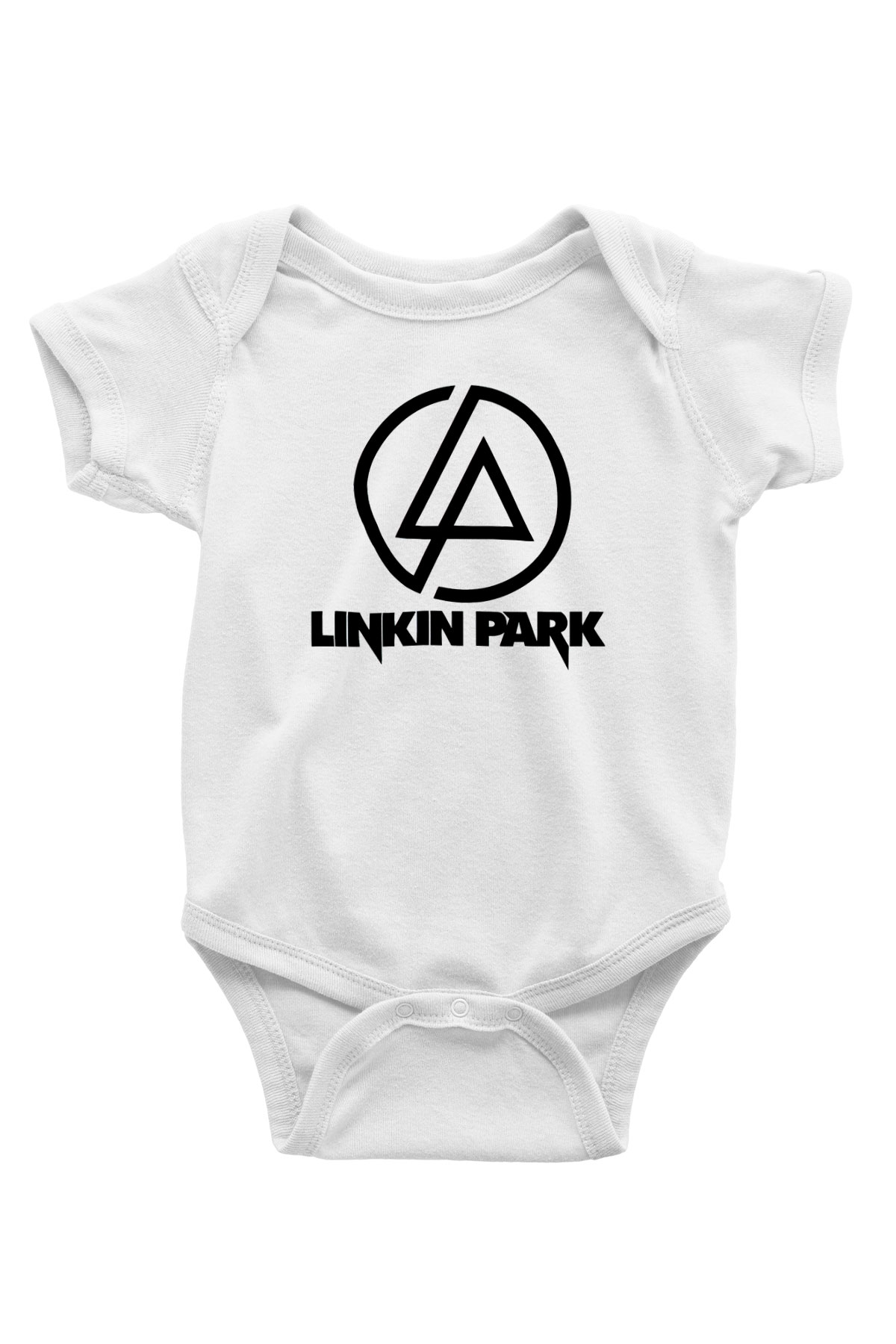 Linkin Park Baskılı Beyaz Unisex Bebek Body - Zıbın