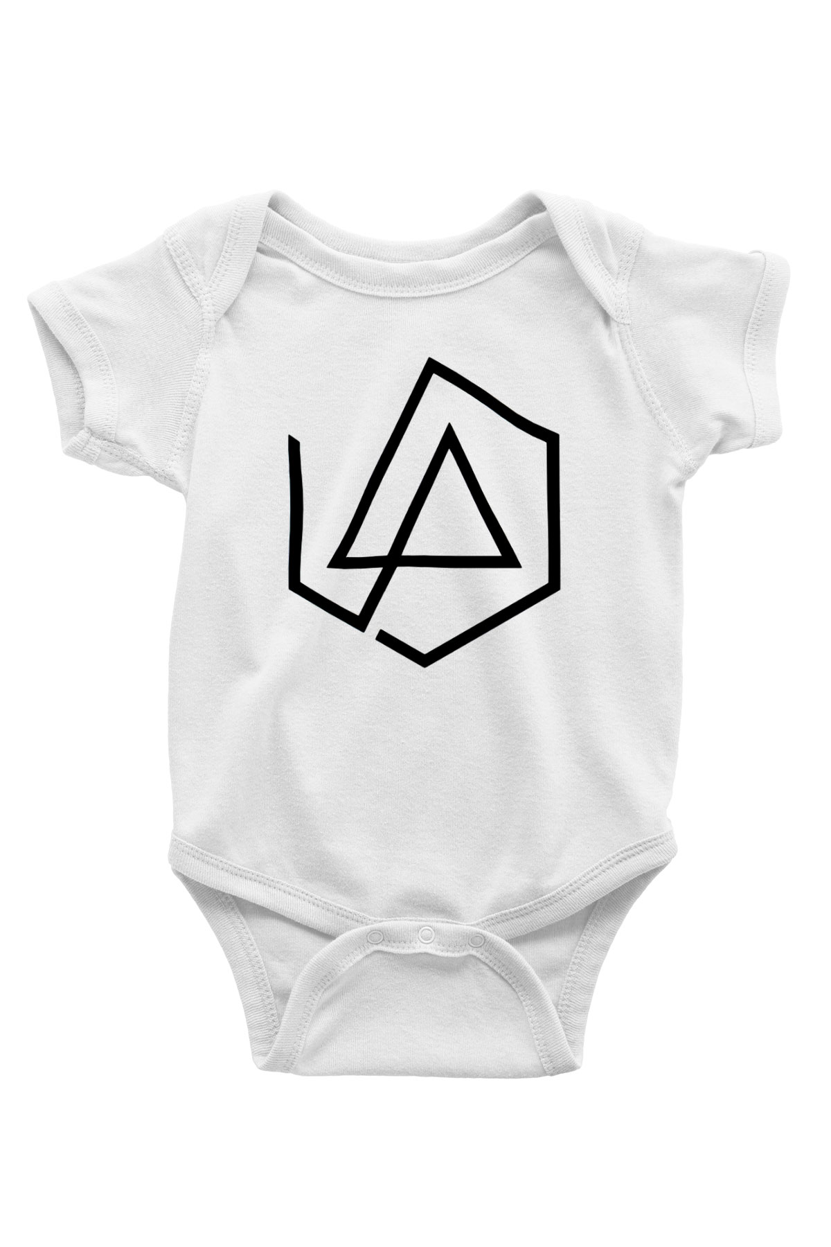 Linkin Park Baskılı Beyaz Unisex Bebek Body - Zıbın