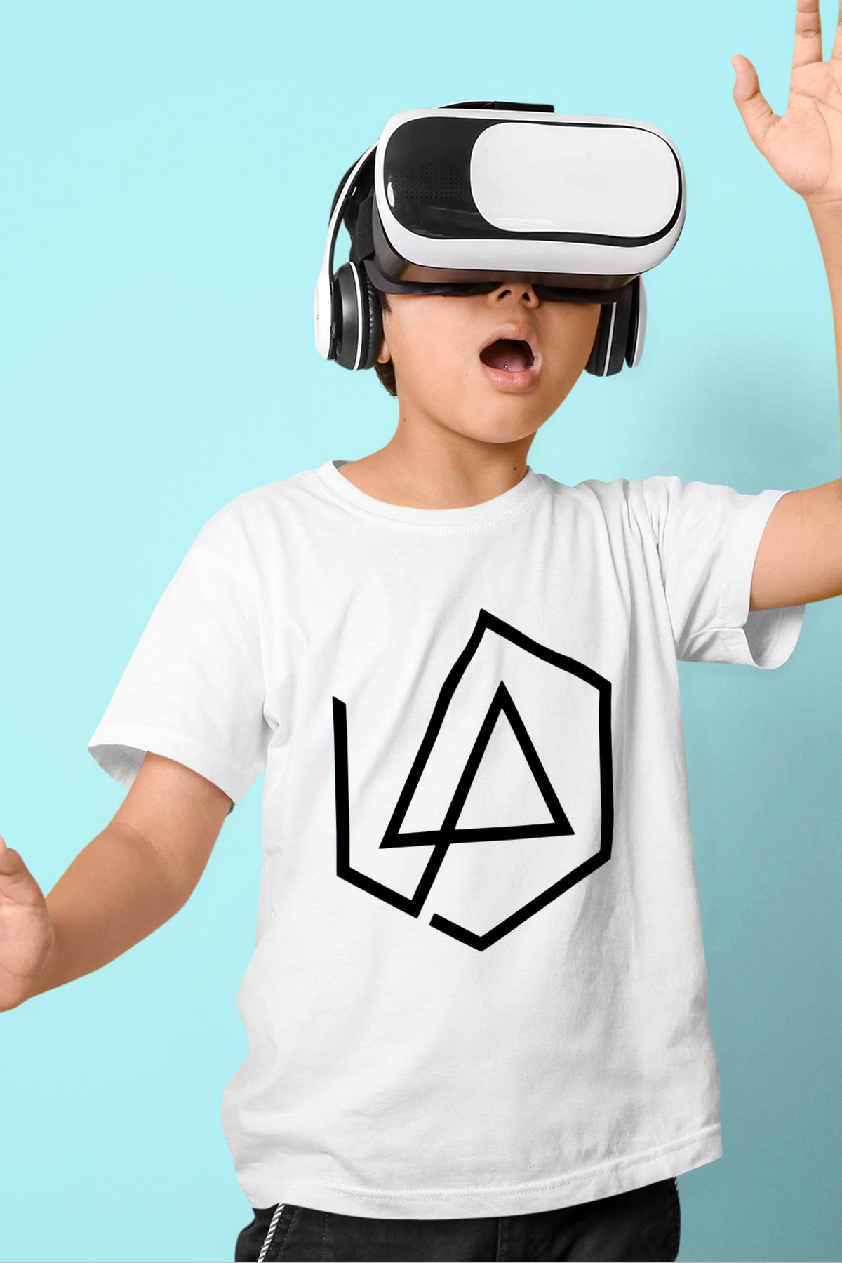 Linkin Park Baskılı Beyaz Unisex Çocuk Tişört