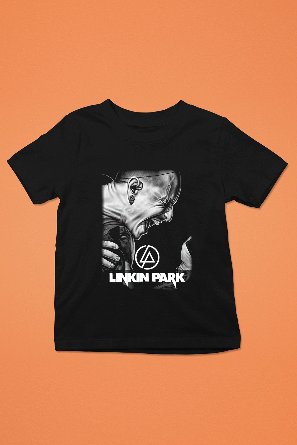 Linkin Park Baskılı Siyah Unisex Çocuk Tişört