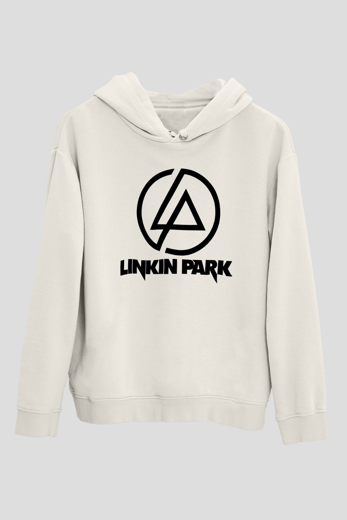 Linkin Park Beyaz Unisex Kapşonlu Sweatshirt