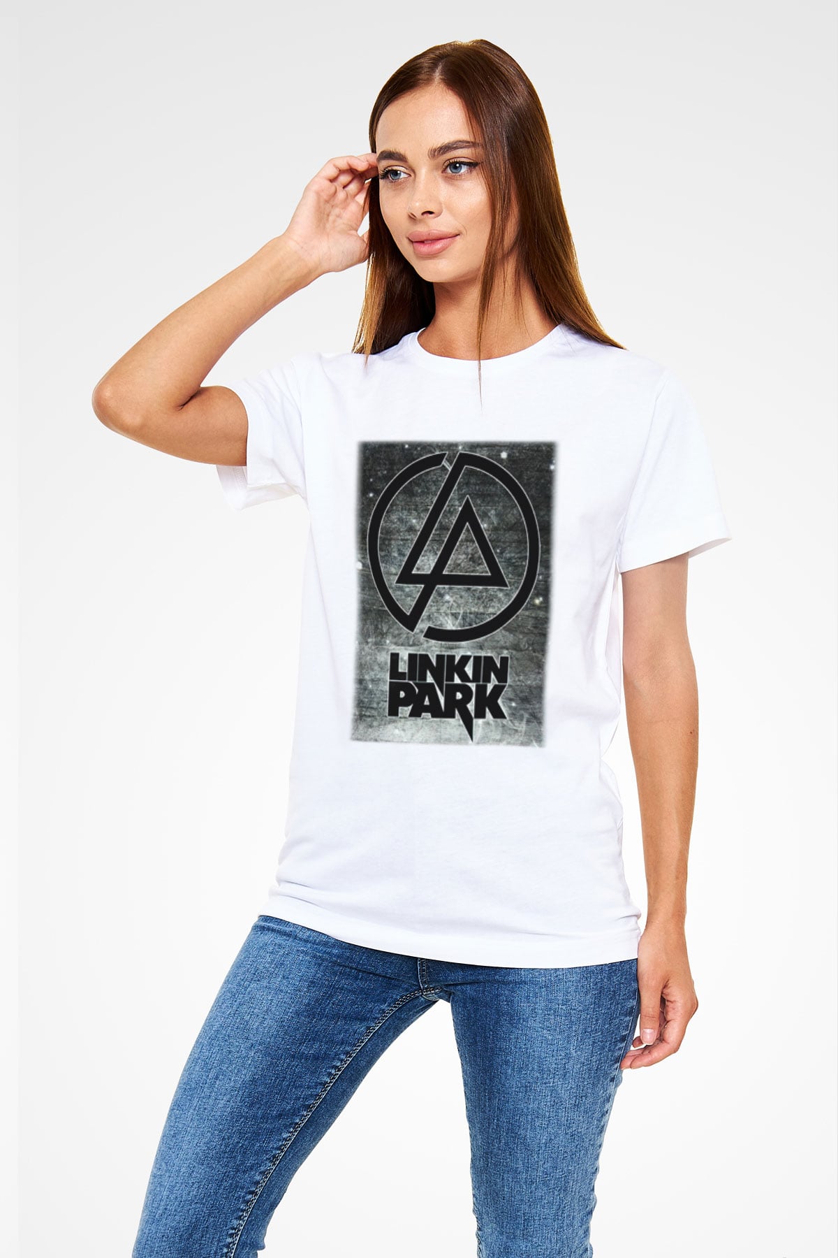 Linkin Park Beyaz Unisex Tişört T-Shirt - TişörtFabrikası