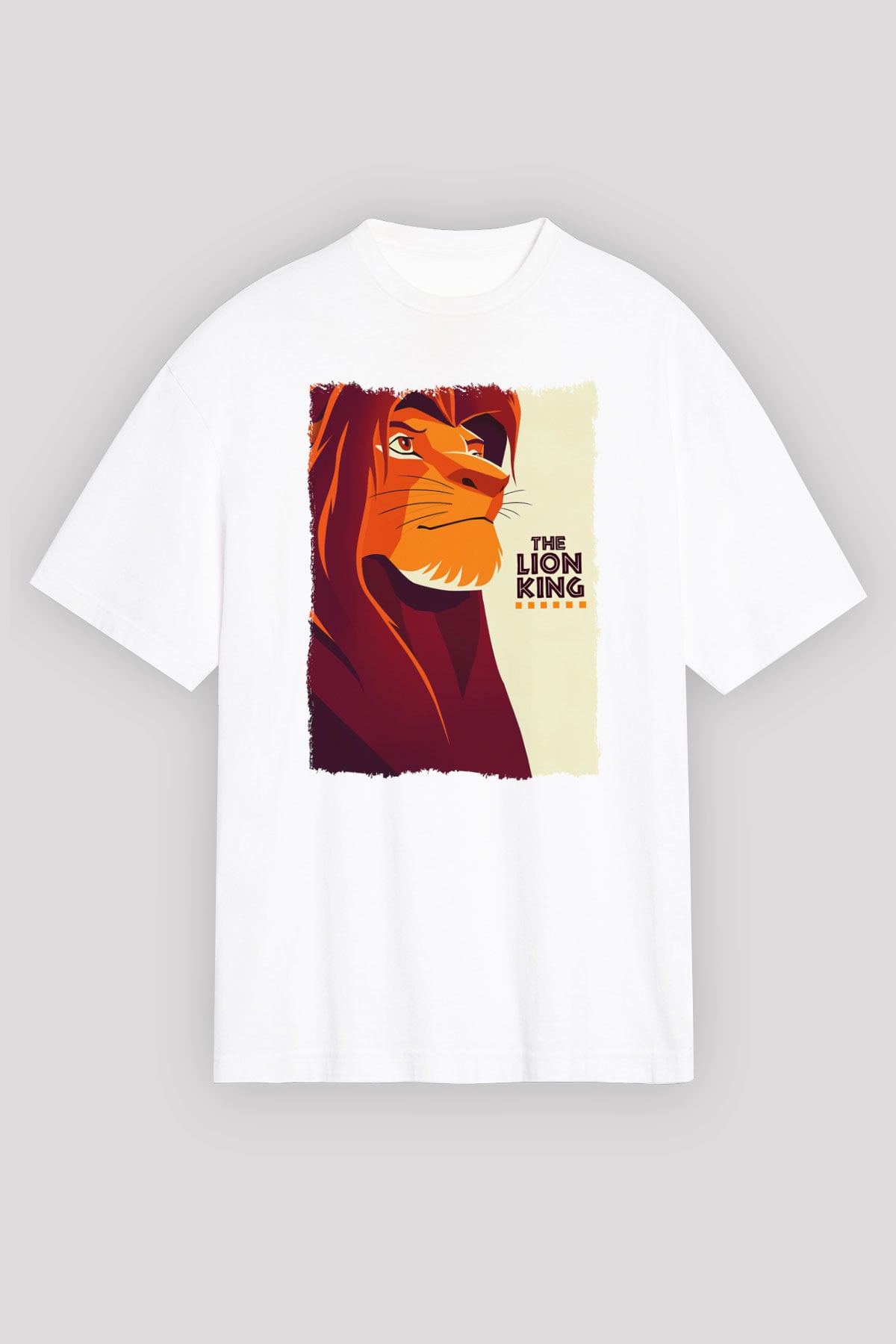 Lion King Beyaz Oversize Tişört Oversize T-shirt