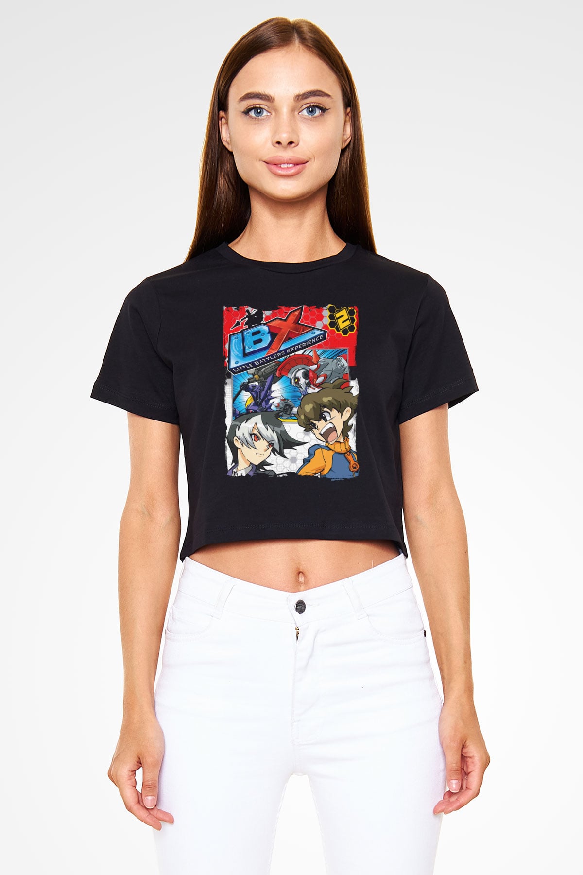 Little Battlers Experience Siyah  Crop Top Tişört