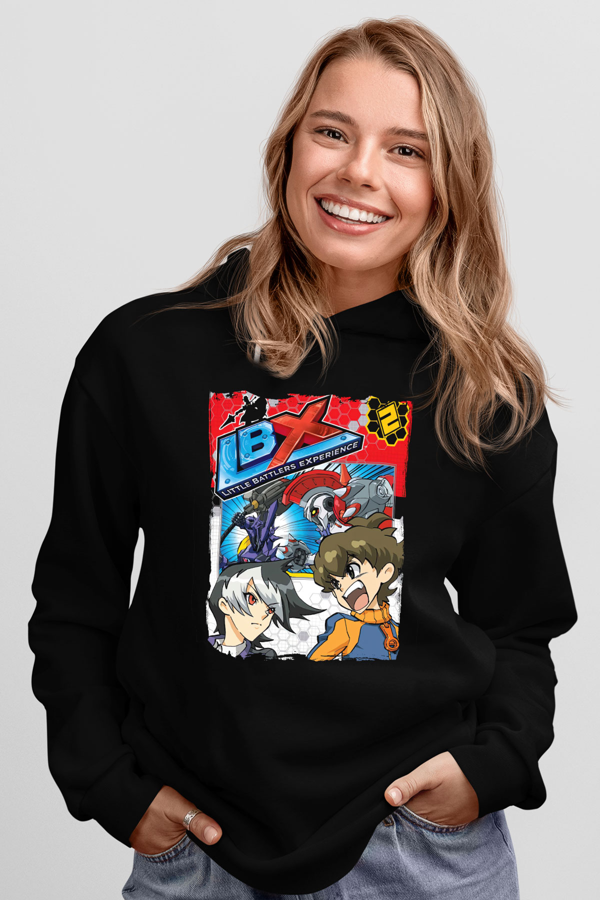 Little Battlers Experience Siyah Unisex Hoodie
