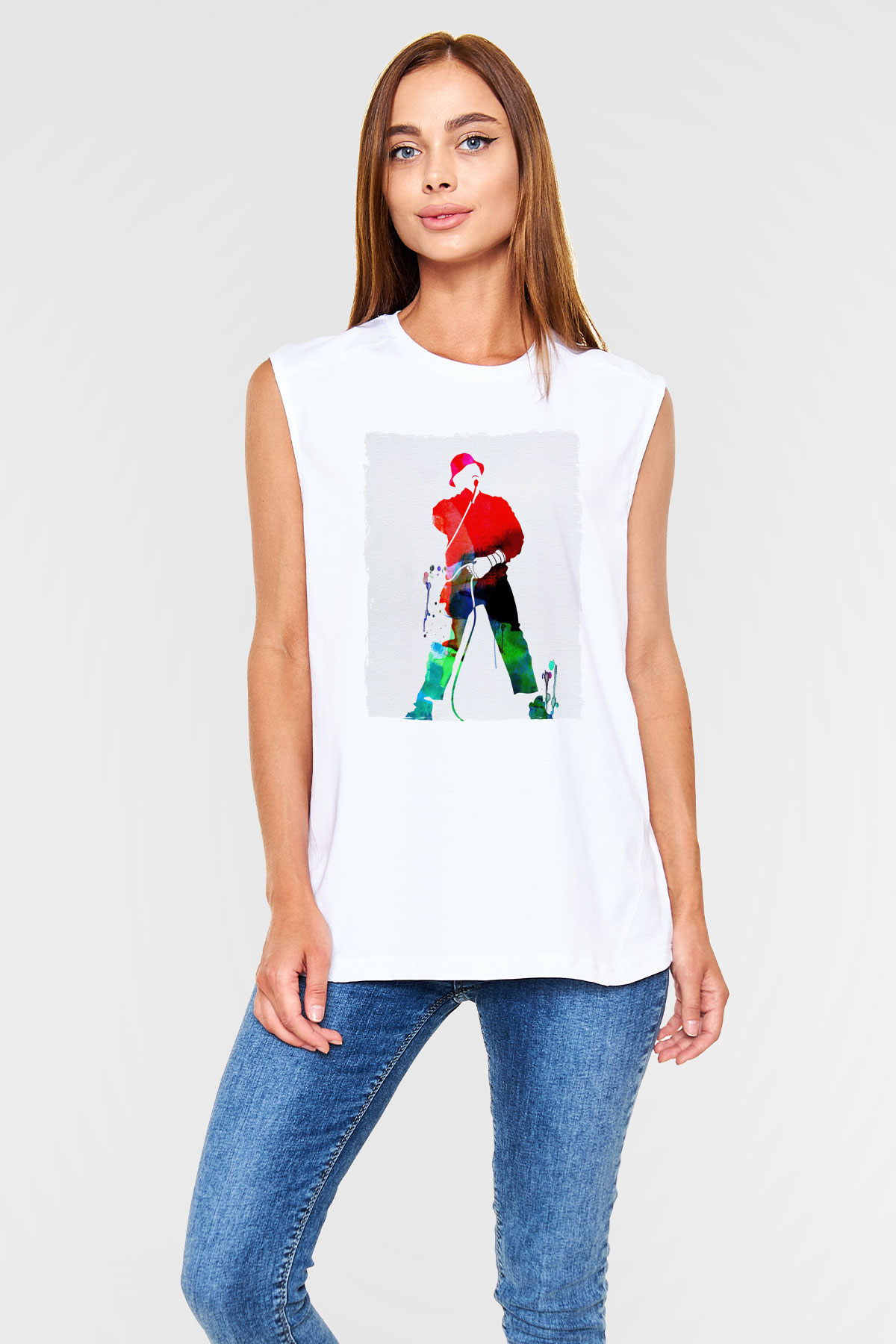 LL Cool J Beyaz Unisex Kolsuz Tişört