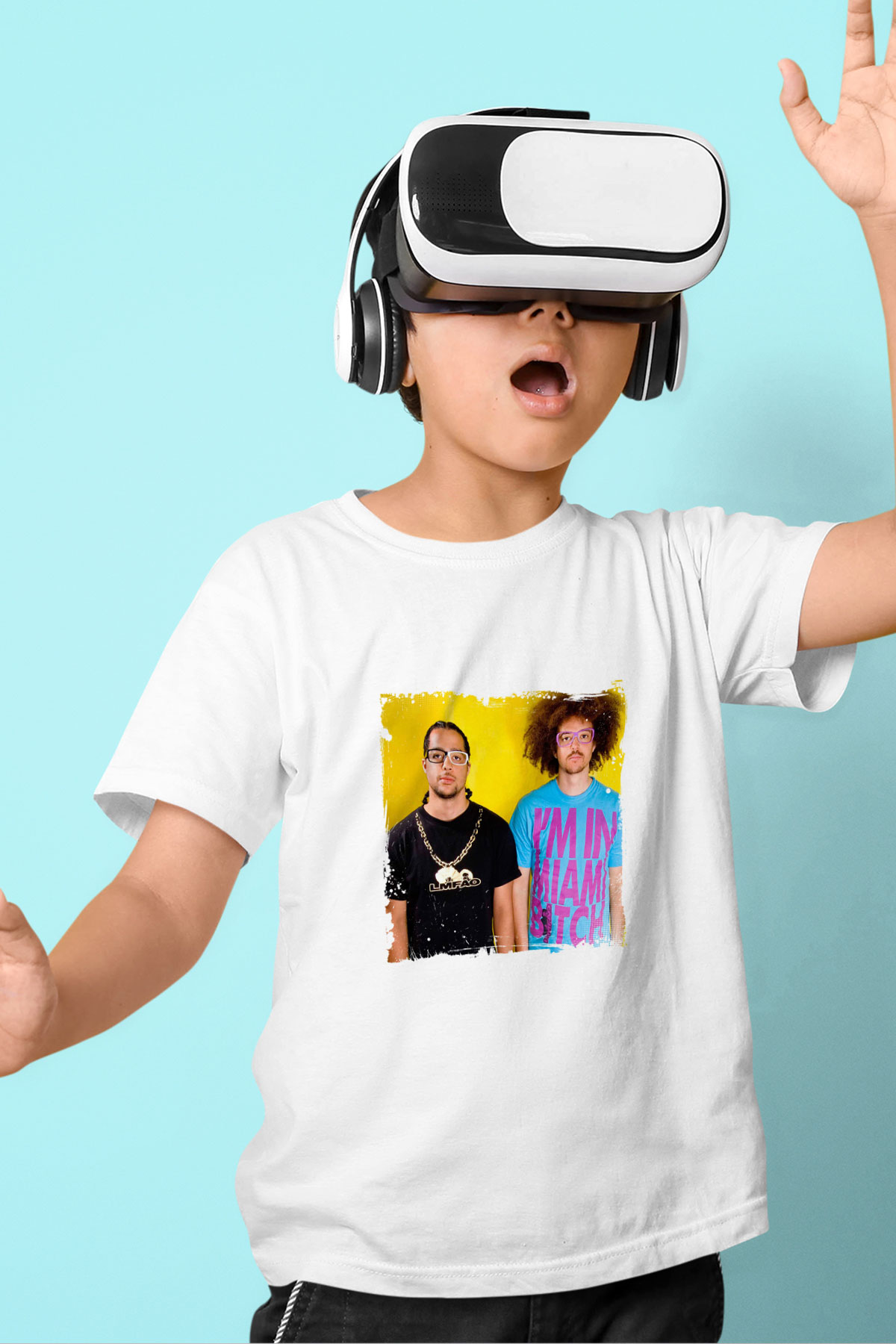 LMFAO Baskılı Unisex Beyaz Çocuk Tişört
