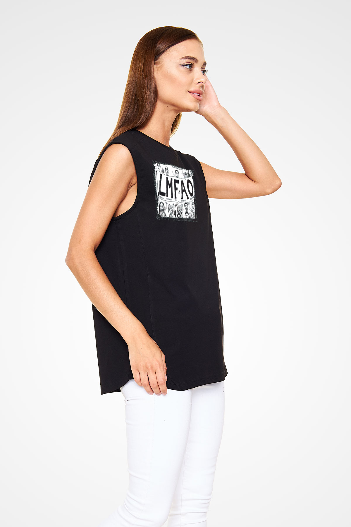 LMFAO Siyah Unisex Kolsuz Tişört