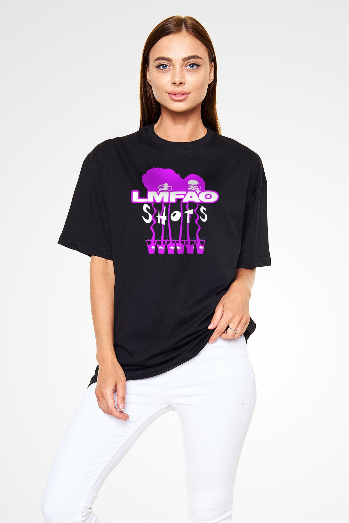 LMFAO Siyah Oversize Tişört Oversize T-shirt - TişörtFabrikası