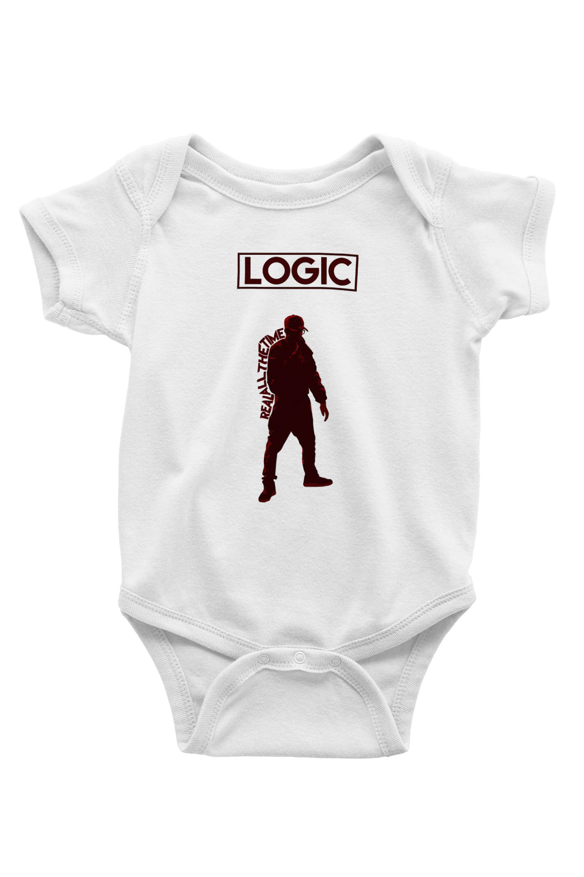 Logic Baskılı Beyaz Unisex Bebek Body - Zıbın
