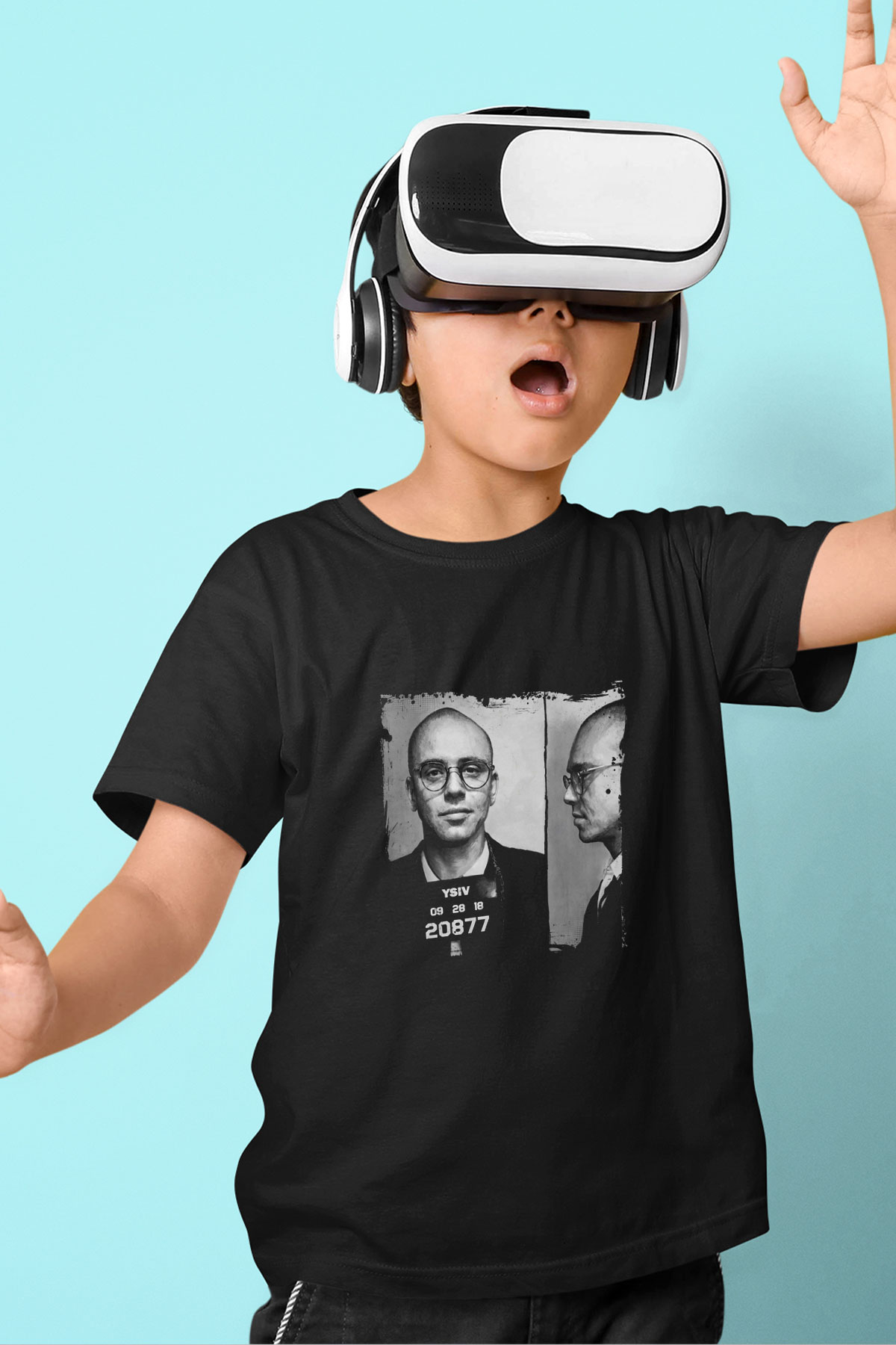 Logic Baskılı Unisex Siyah Çocuk Tişört