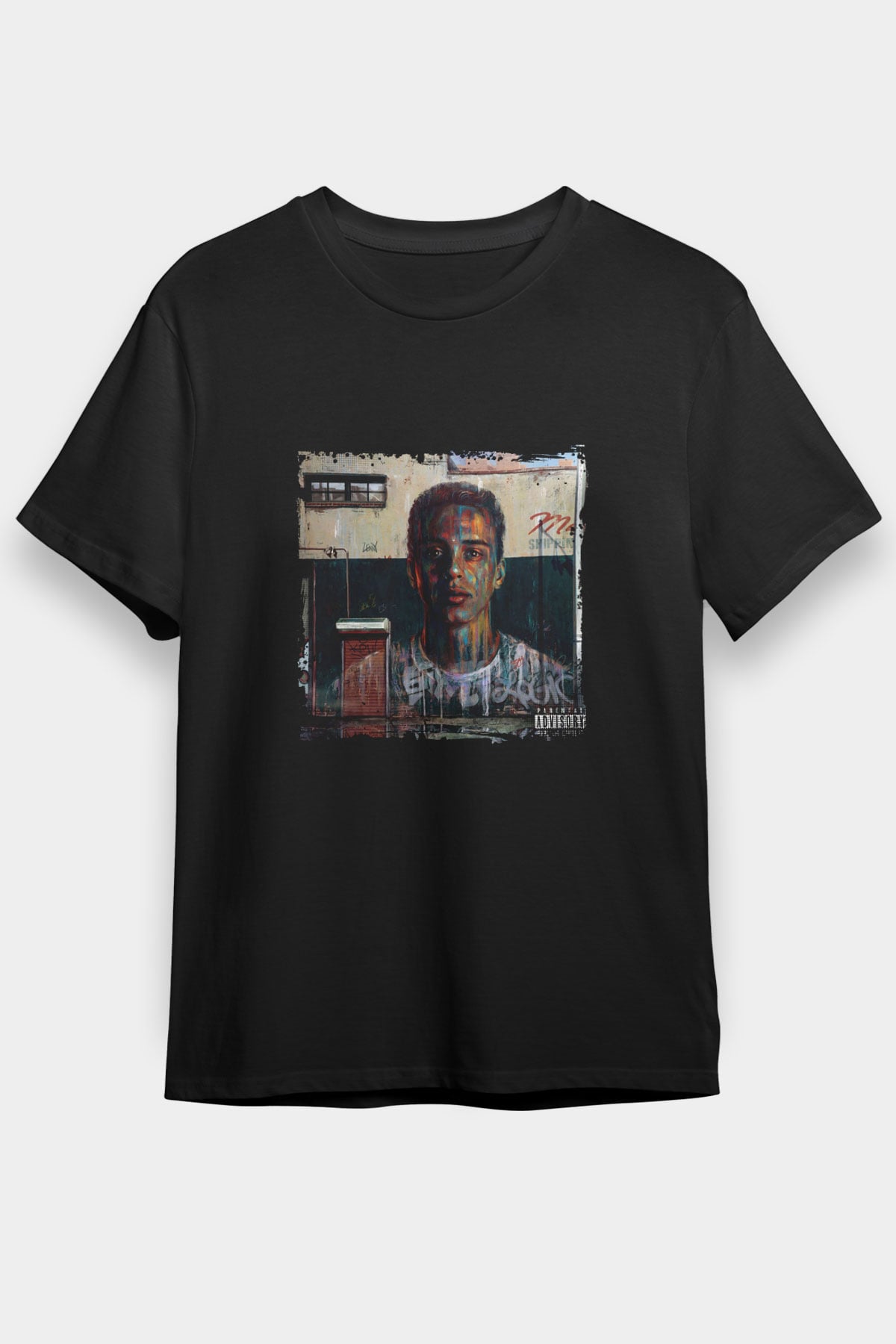 Logic Baskılı Unisex Siyah Tişört