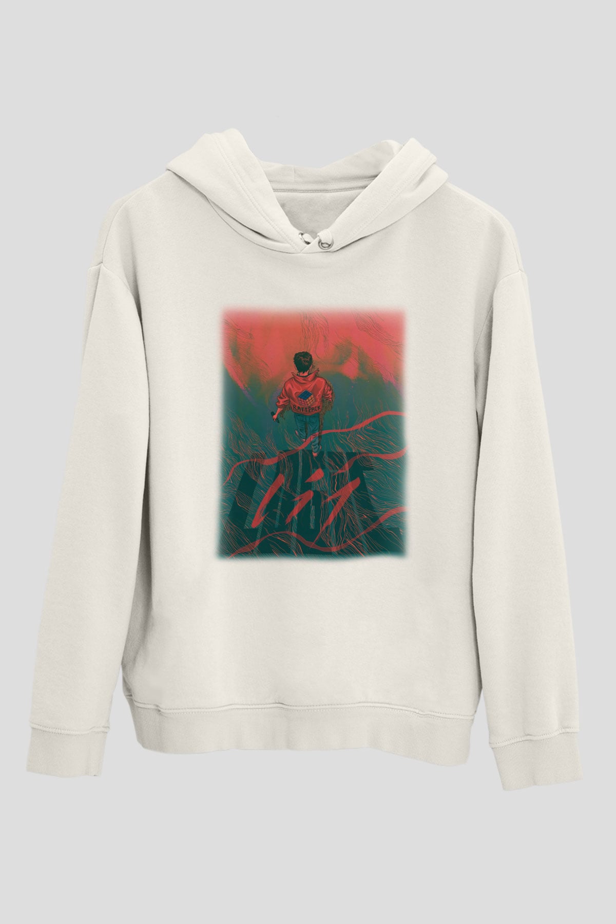 Logic Beyaz Unisex Kapşonlu Sweatshirt
