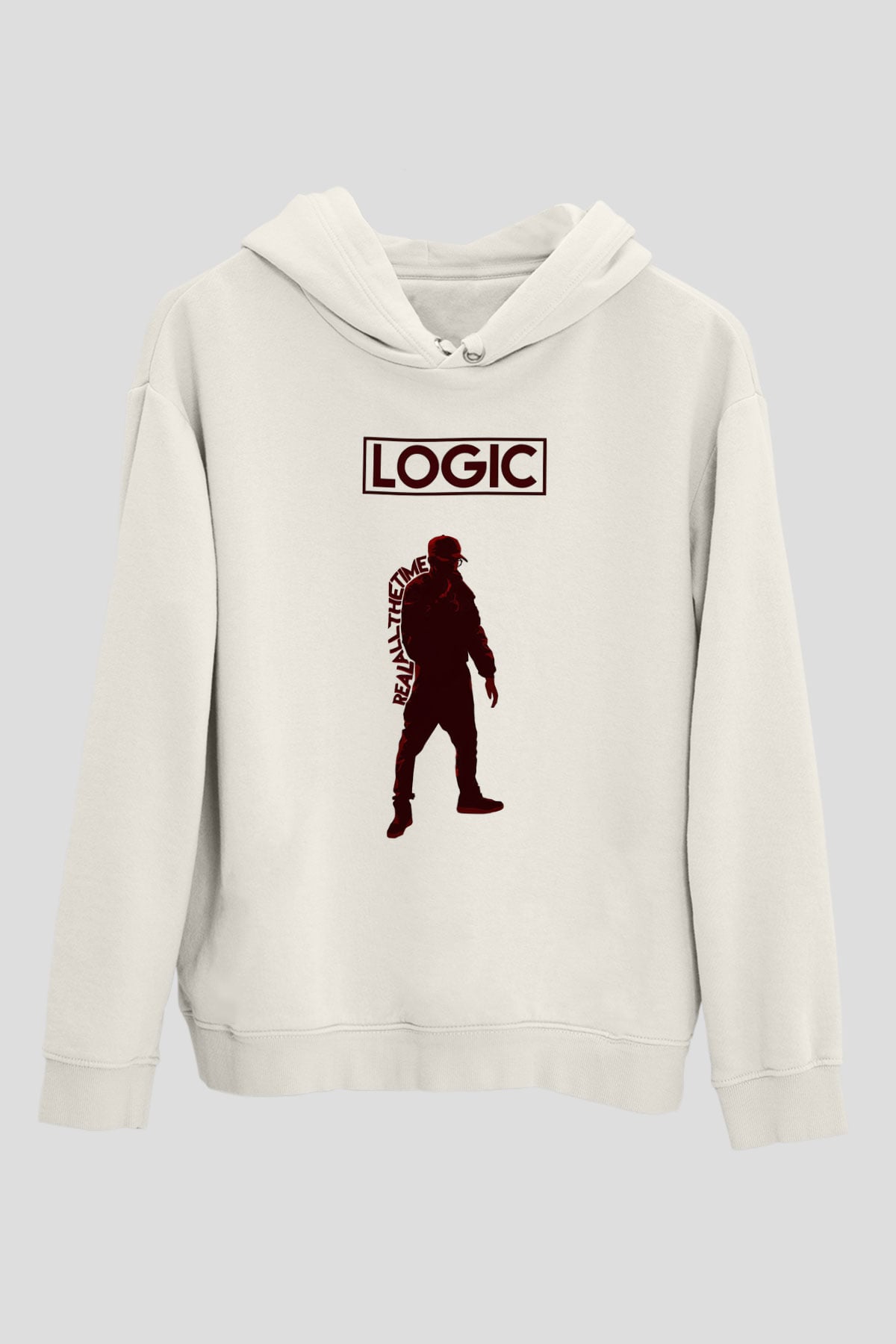 Logic Beyaz Unisex Kapşonlu Sweatshirt