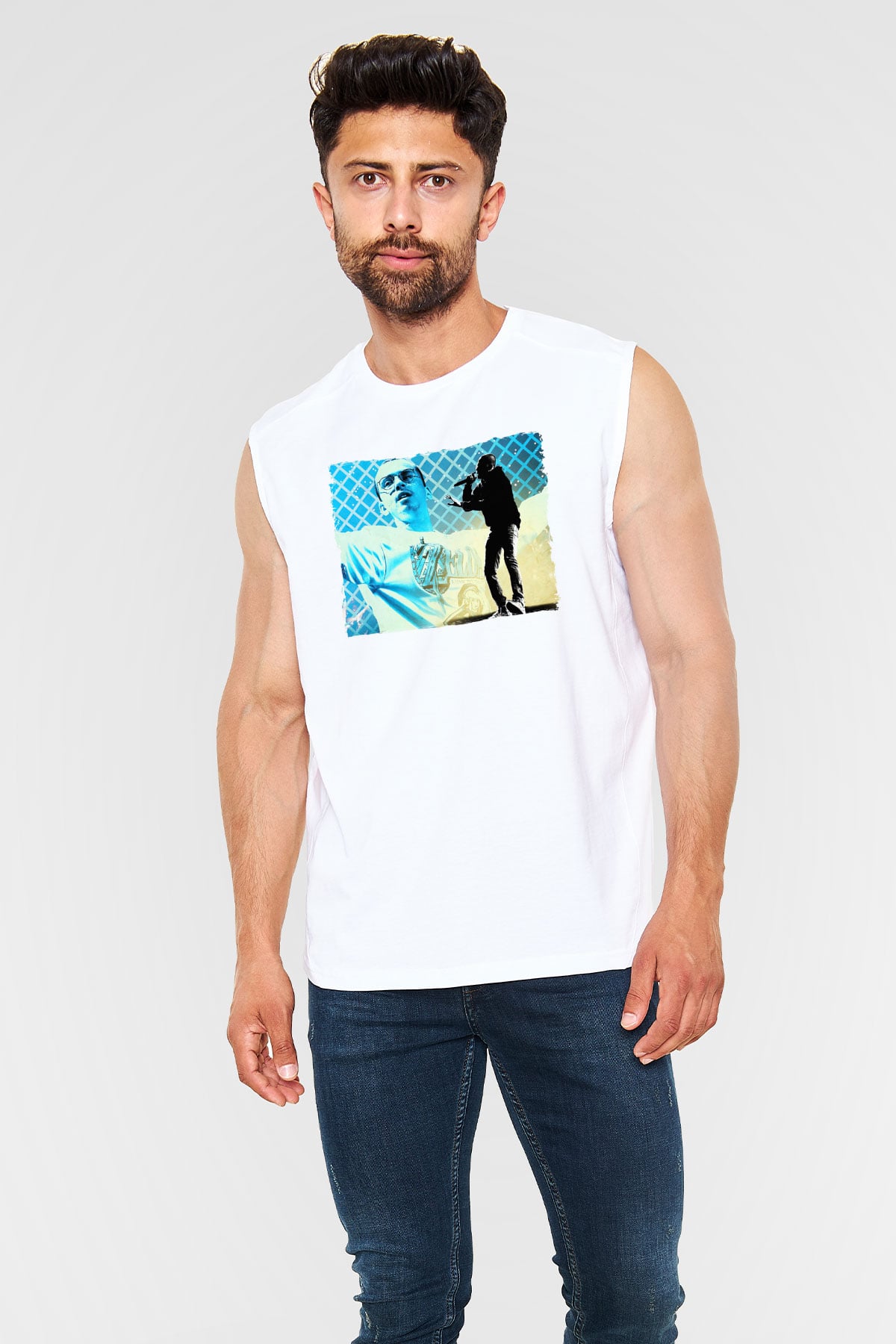 Logic Beyaz Unisex Kolsuz Tişört