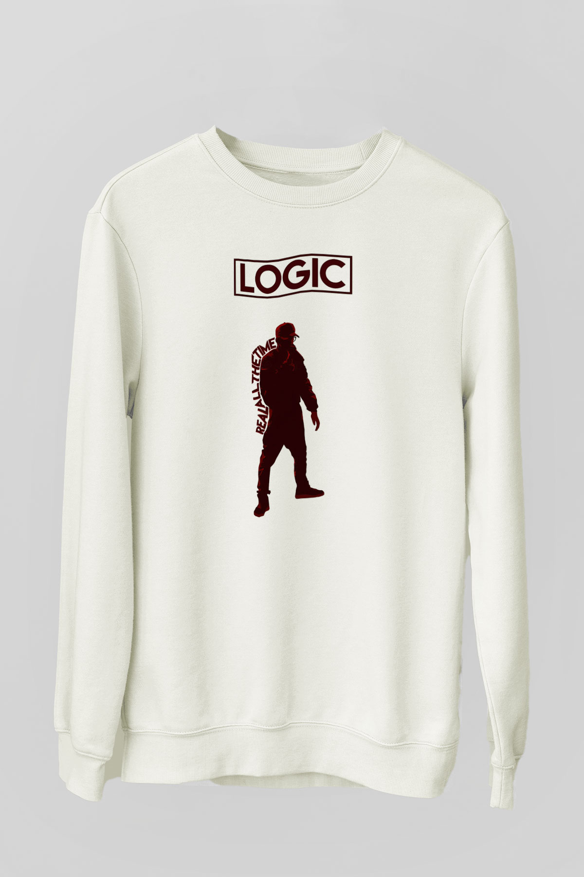 Logic Beyaz Unisex Sweatshirt