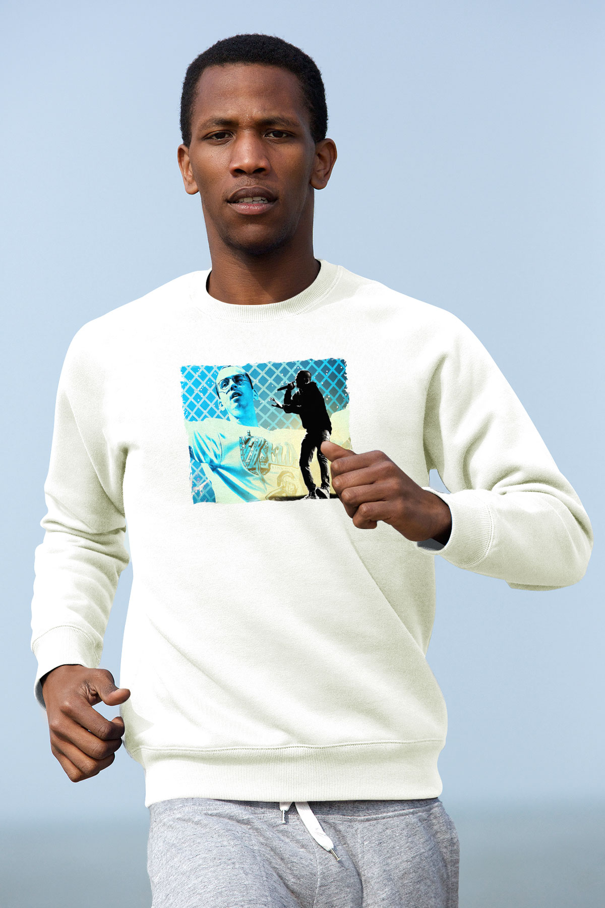 Logic Beyaz Unisex Sweatshirt
