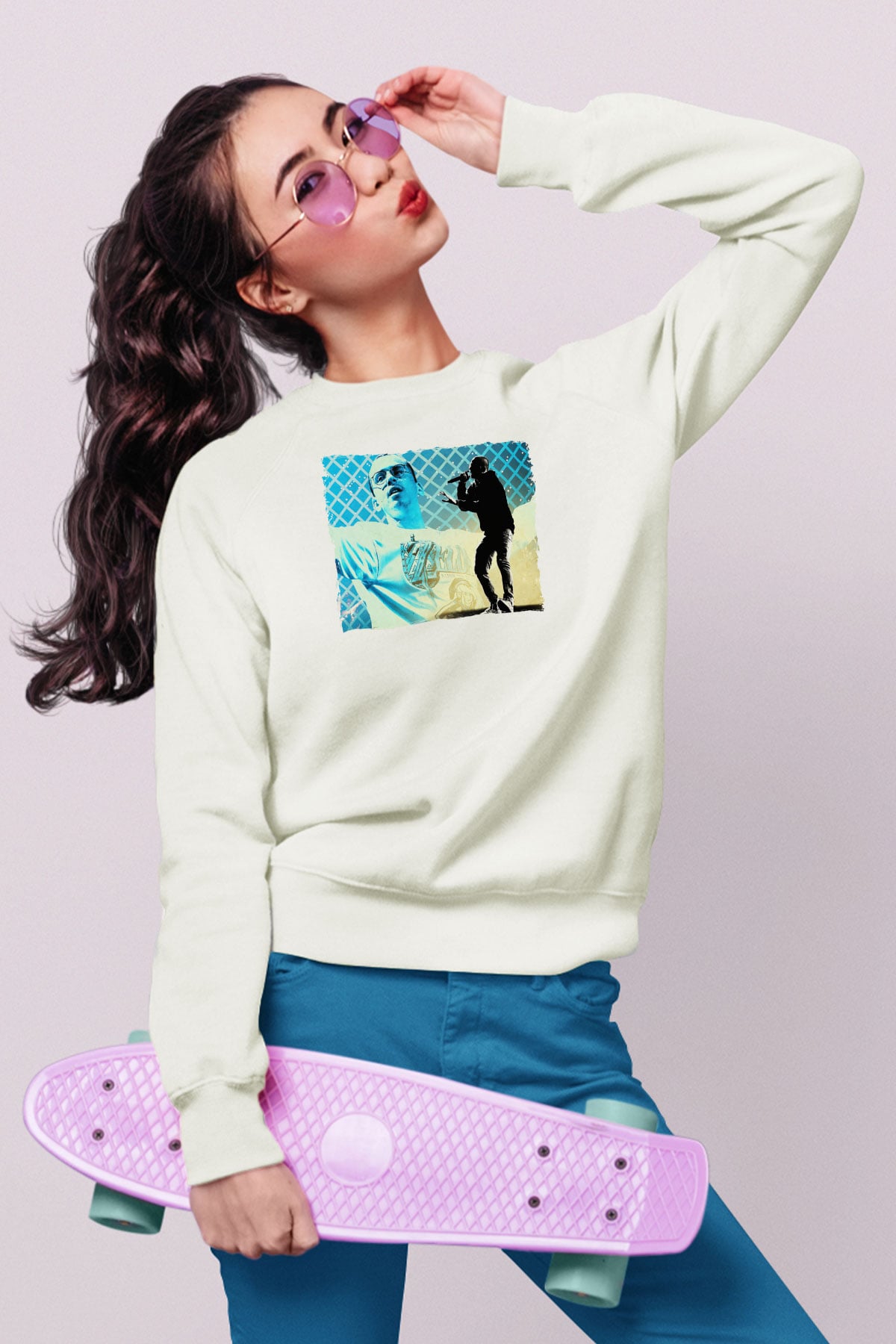 Logic Beyaz Unisex Sweatshirt