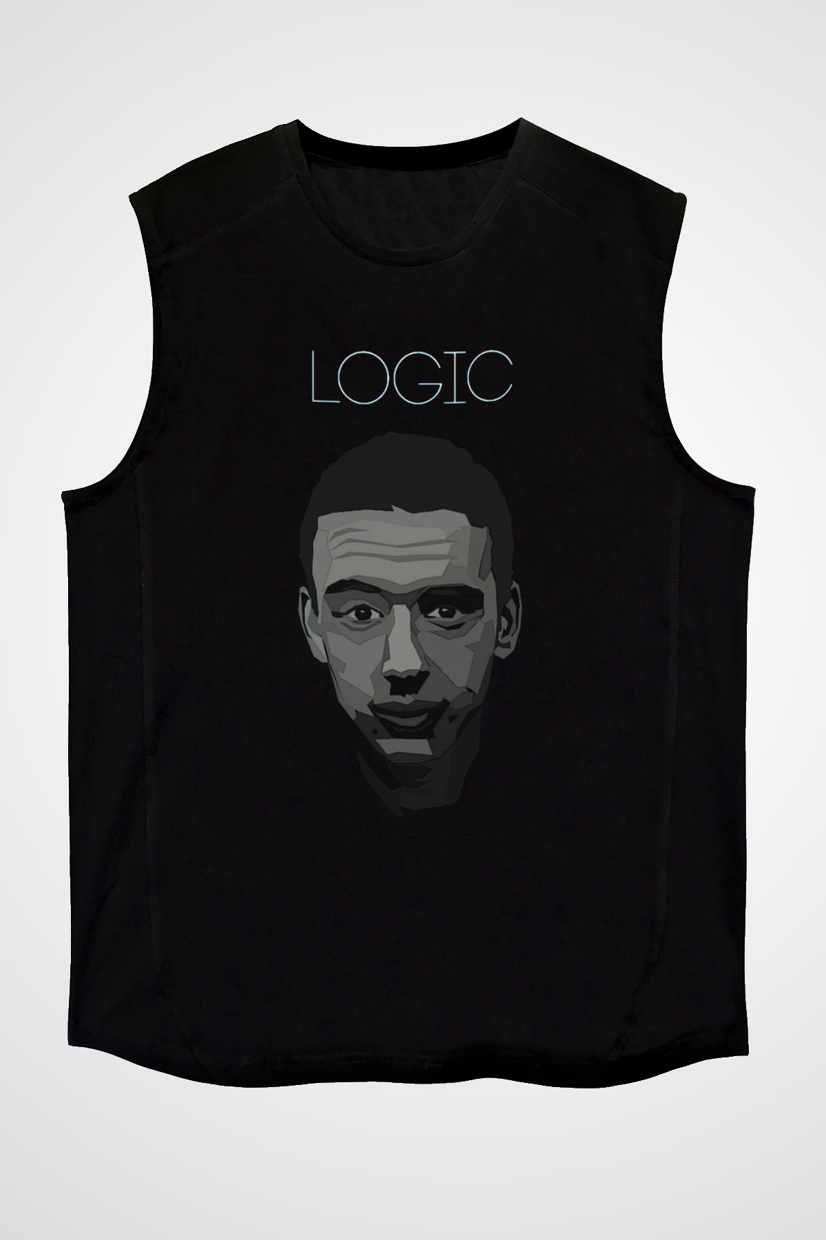 Logic Siyah Unisex Kolsuz Tişört