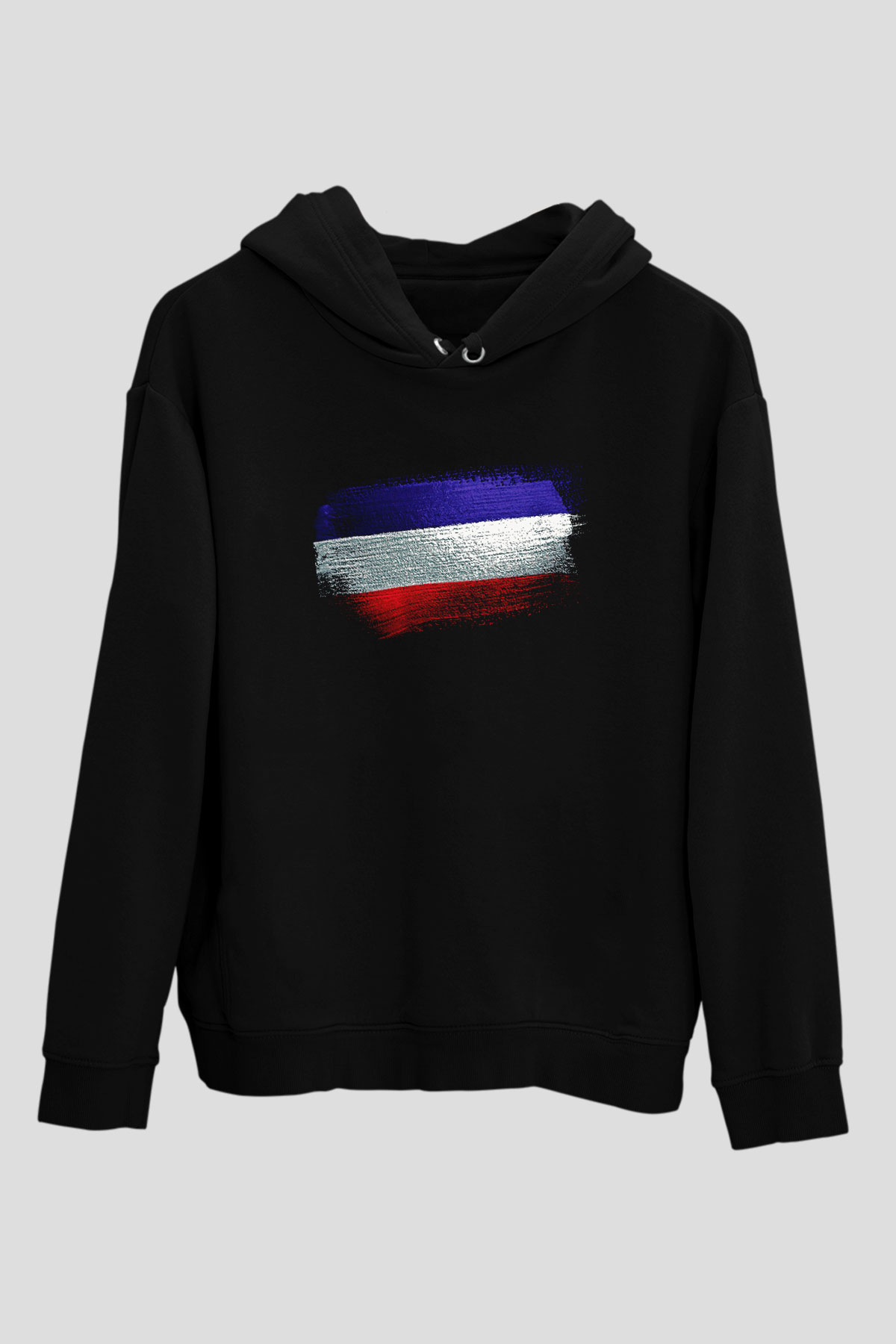 Los Altos Bayrağı Baskılı Unisex Siyah Kapüşonlu Sweatshirt