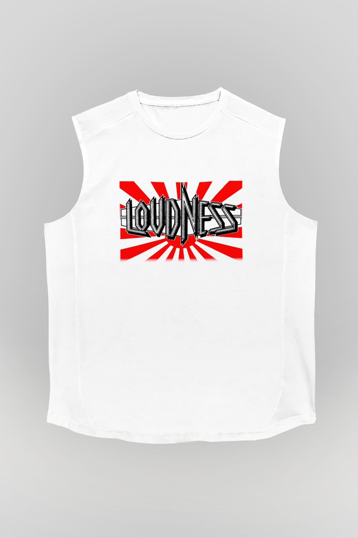Loudness Beyaz Unisex Kolsuz Tişört