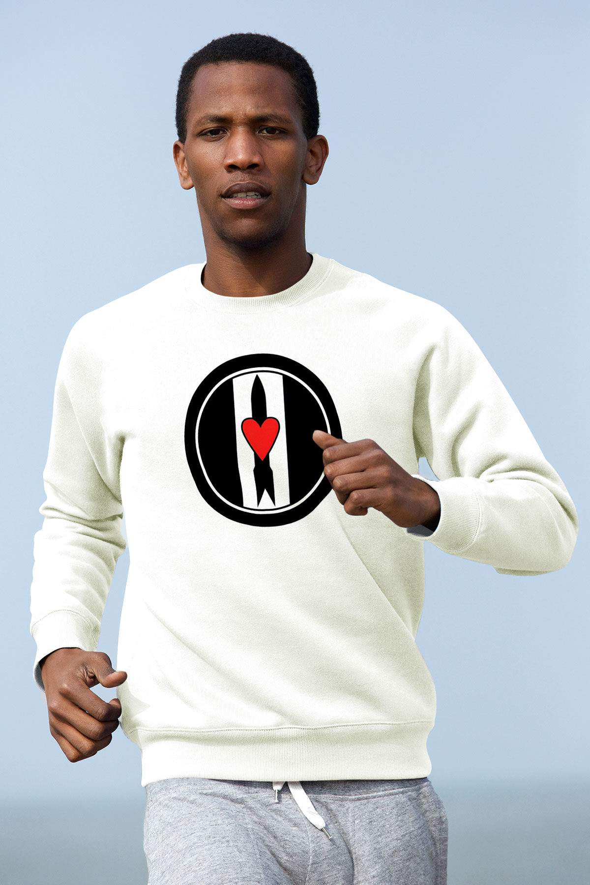 Love and Rockets Beyaz Unisex Sweatshirt