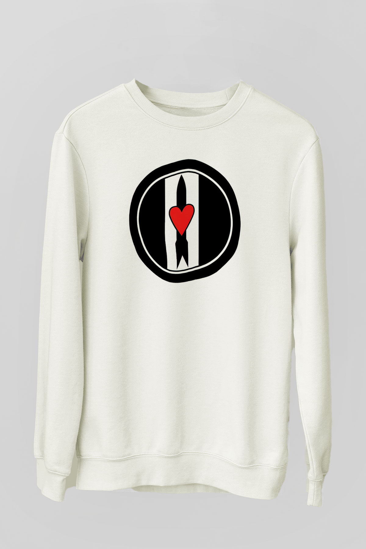 Love and Rockets Beyaz Unisex Sweatshirt
