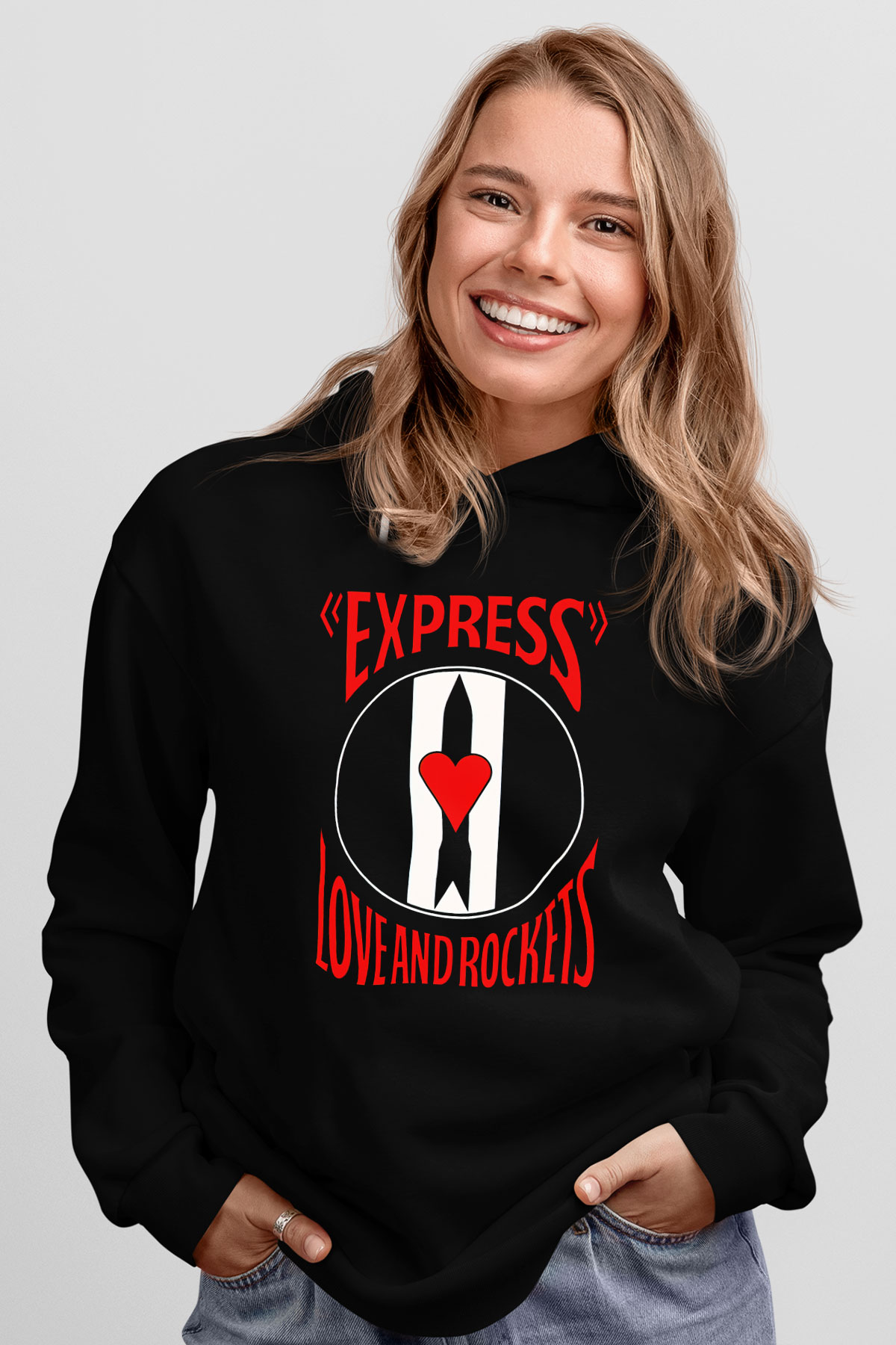 Love and Rockets Siyah Unisex Hoodie