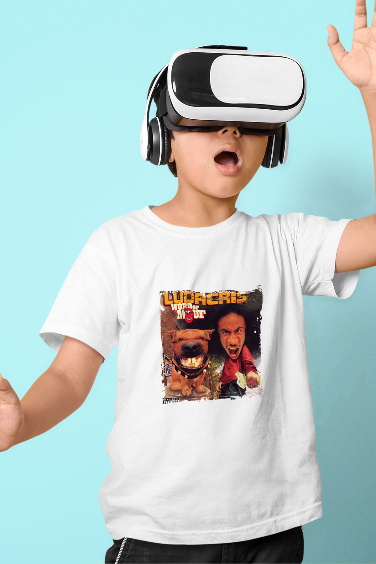 Ludacris Baskılı Unisex Beyaz Çocuk Tişört