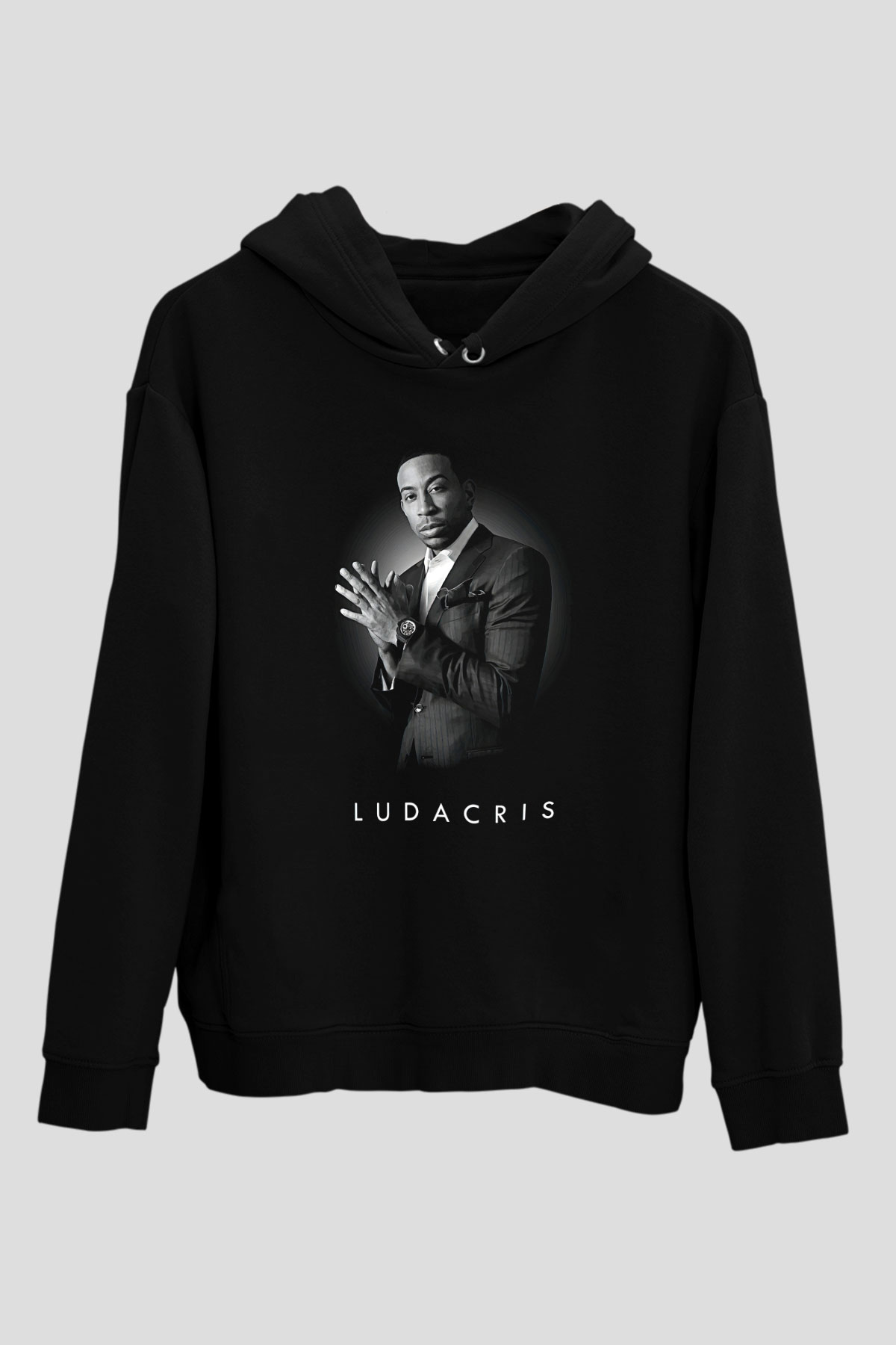 Ludacris Baskılı Unisex Siyah Hoodie