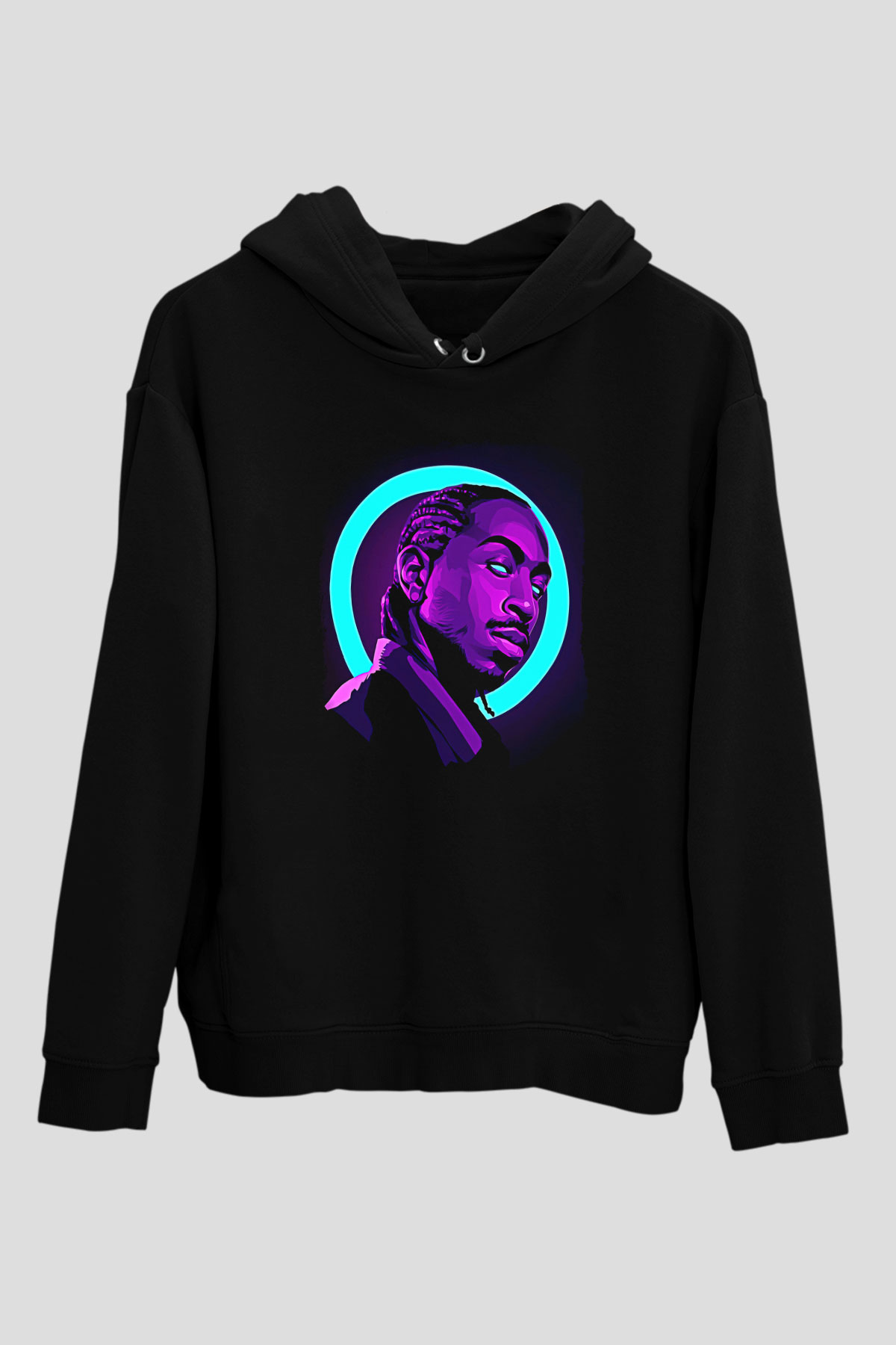 Ludacris Baskılı Unisex Siyah Hoodie