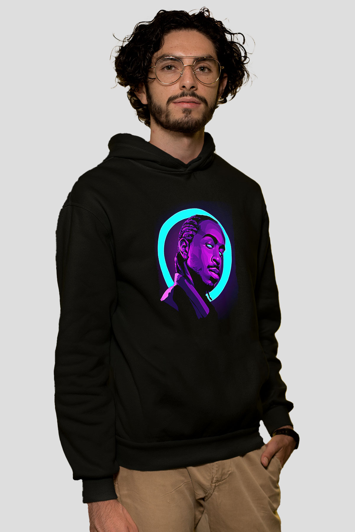 Ludacris Baskılı Unisex Siyah Hoodie