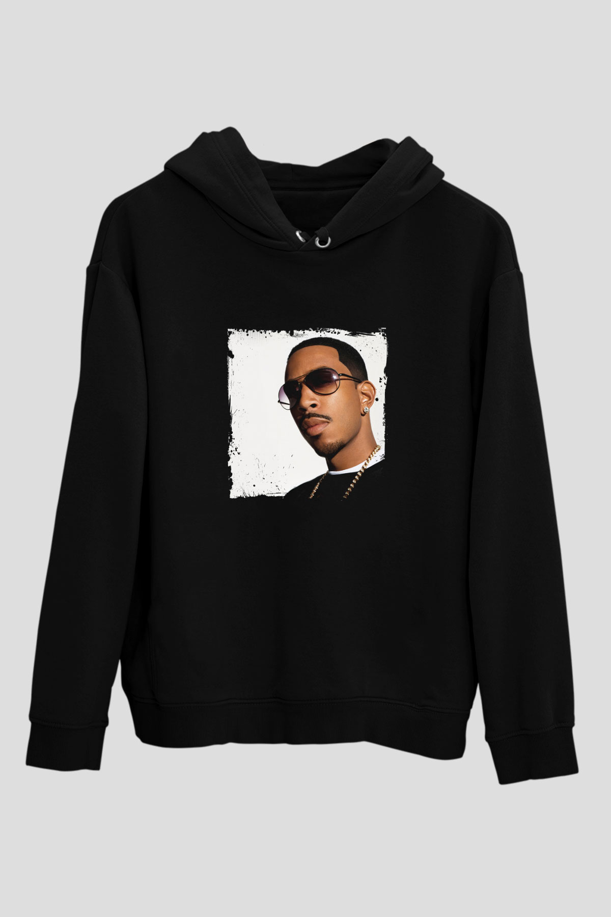 Ludacris Baskılı Unisex Siyah Hoodie