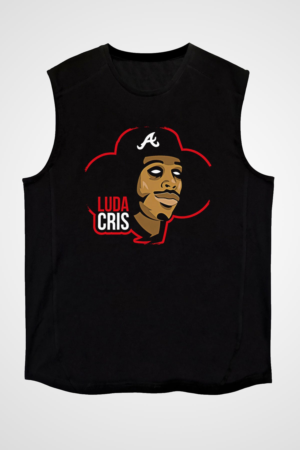 Ludacris Baskılı Unisex Siyah Kolsuz Tişört - Tshirt