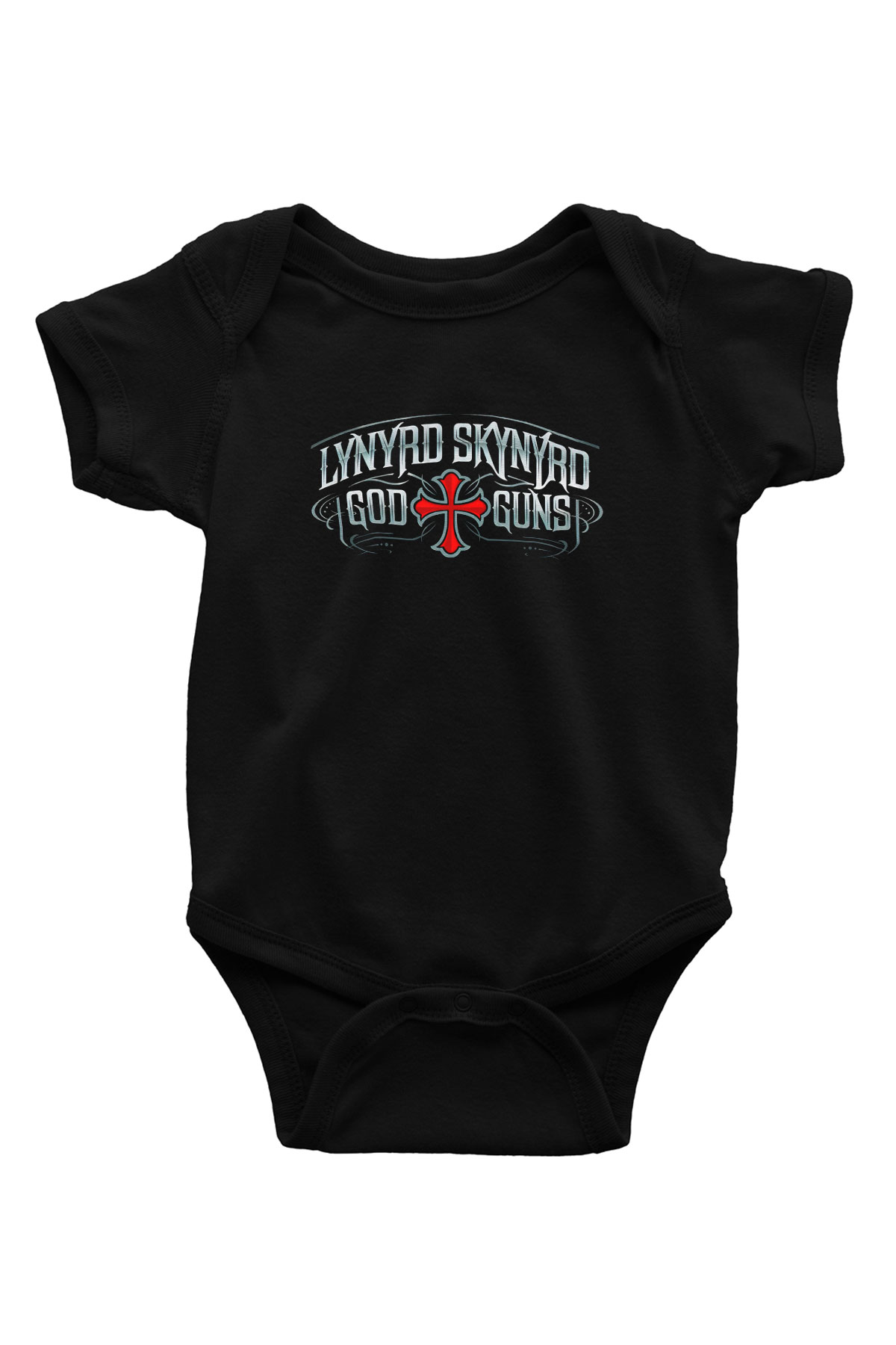 Lynyrd Skynyrd Baskılı Siyah Bebek Body - Zıbın