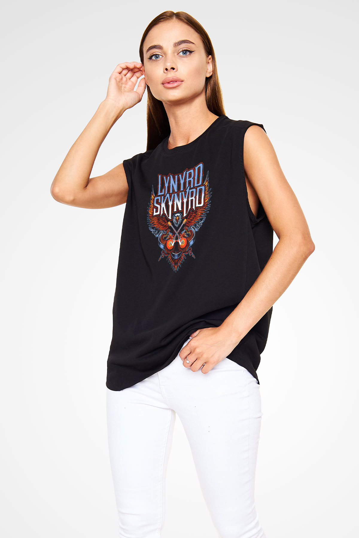 Lynyrd Skynyrd Siyah Unisex Kolsuz Tişört