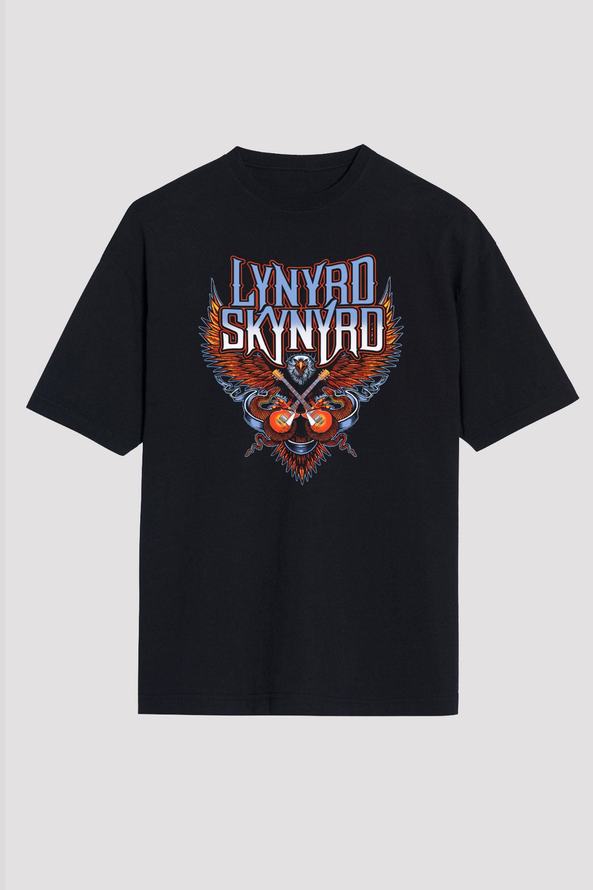 Lynyrd Skynyrd Siyah Unisex Oversize Tişört T-Shirt
