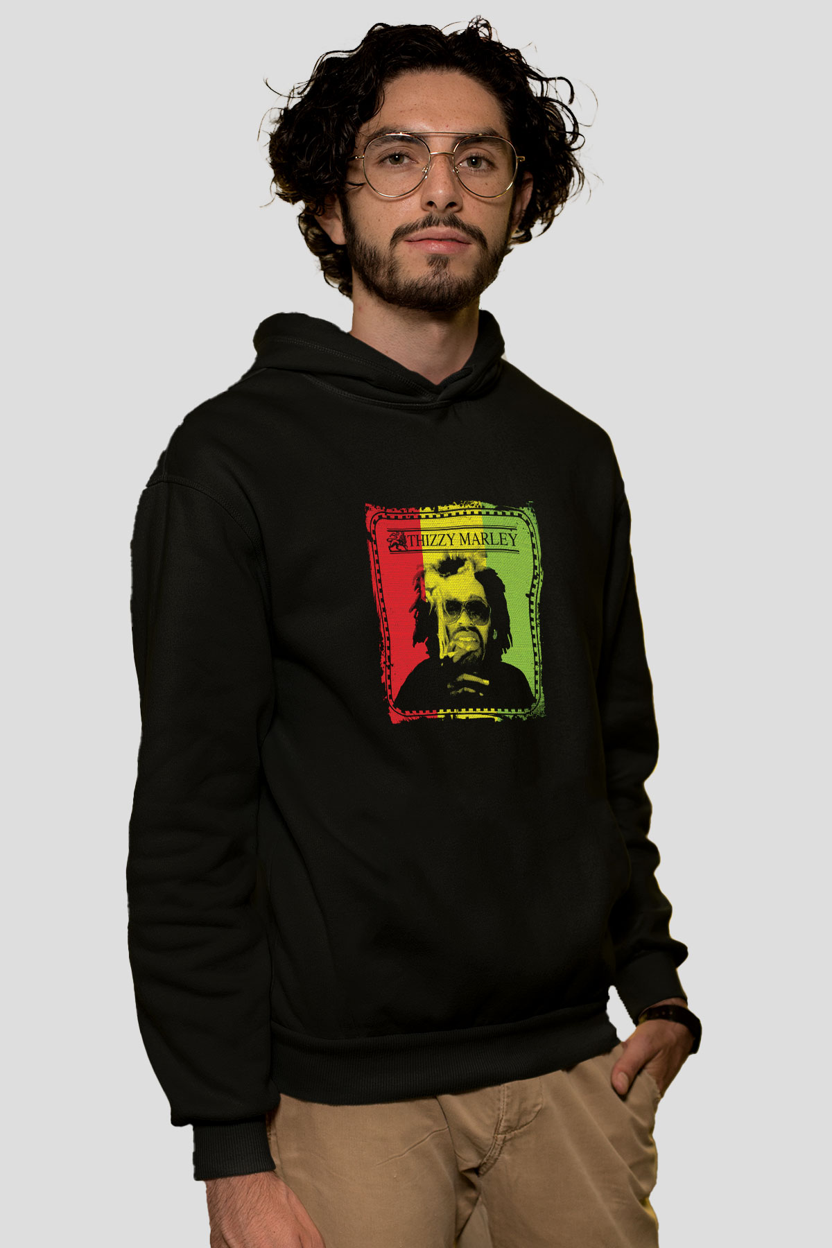 Mac Dre Baskılı Unisex Siyah Hoodie