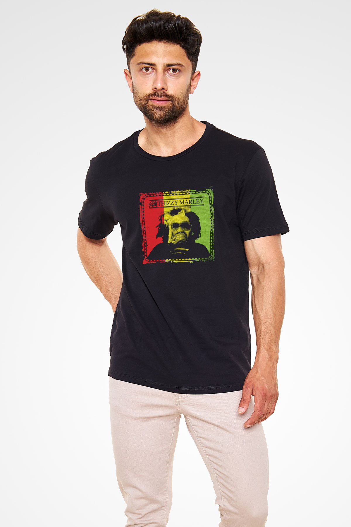 Mac Dre Baskılı Unisex Siyah Tişört