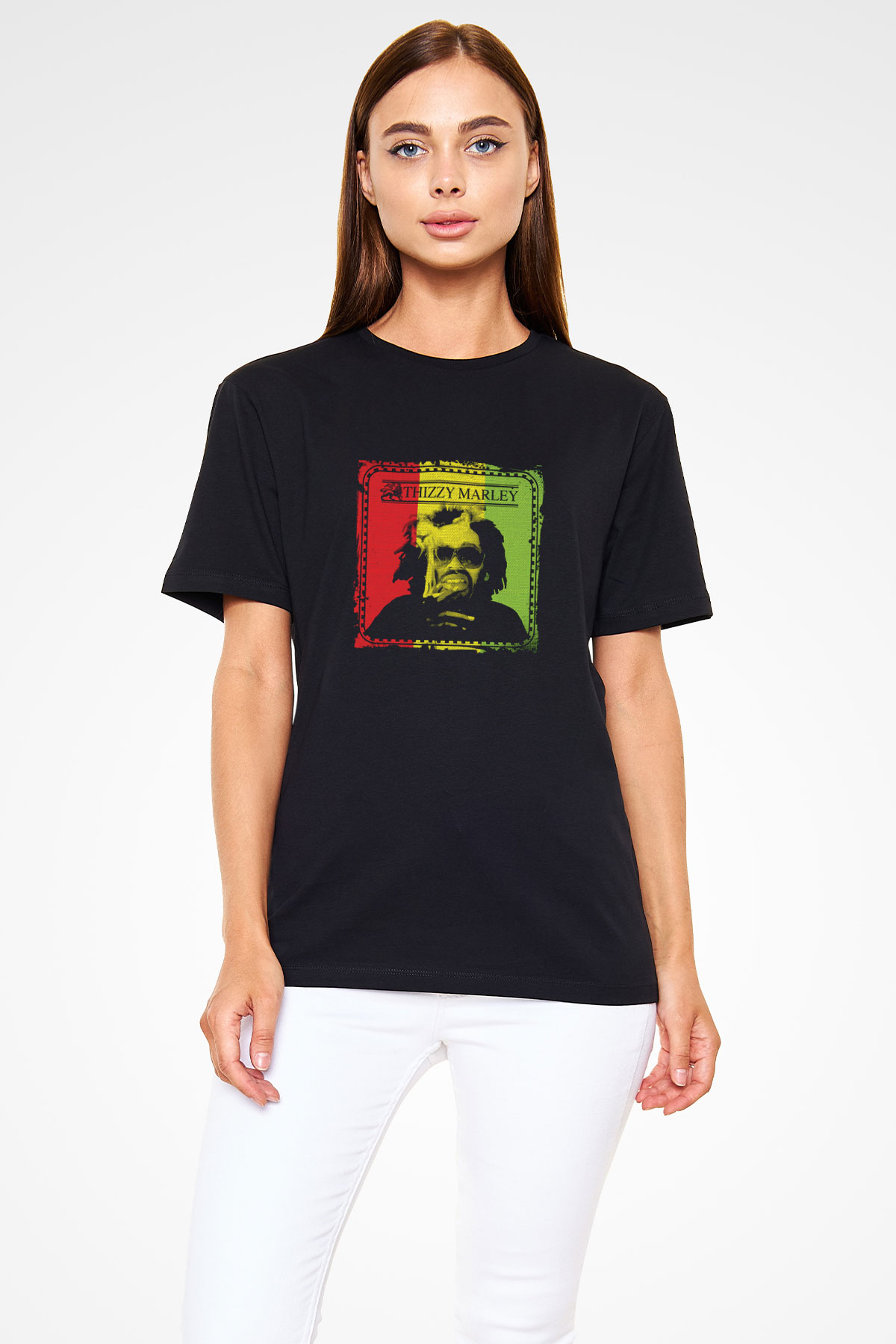 Mac Dre Baskılı Unisex Siyah Tişört