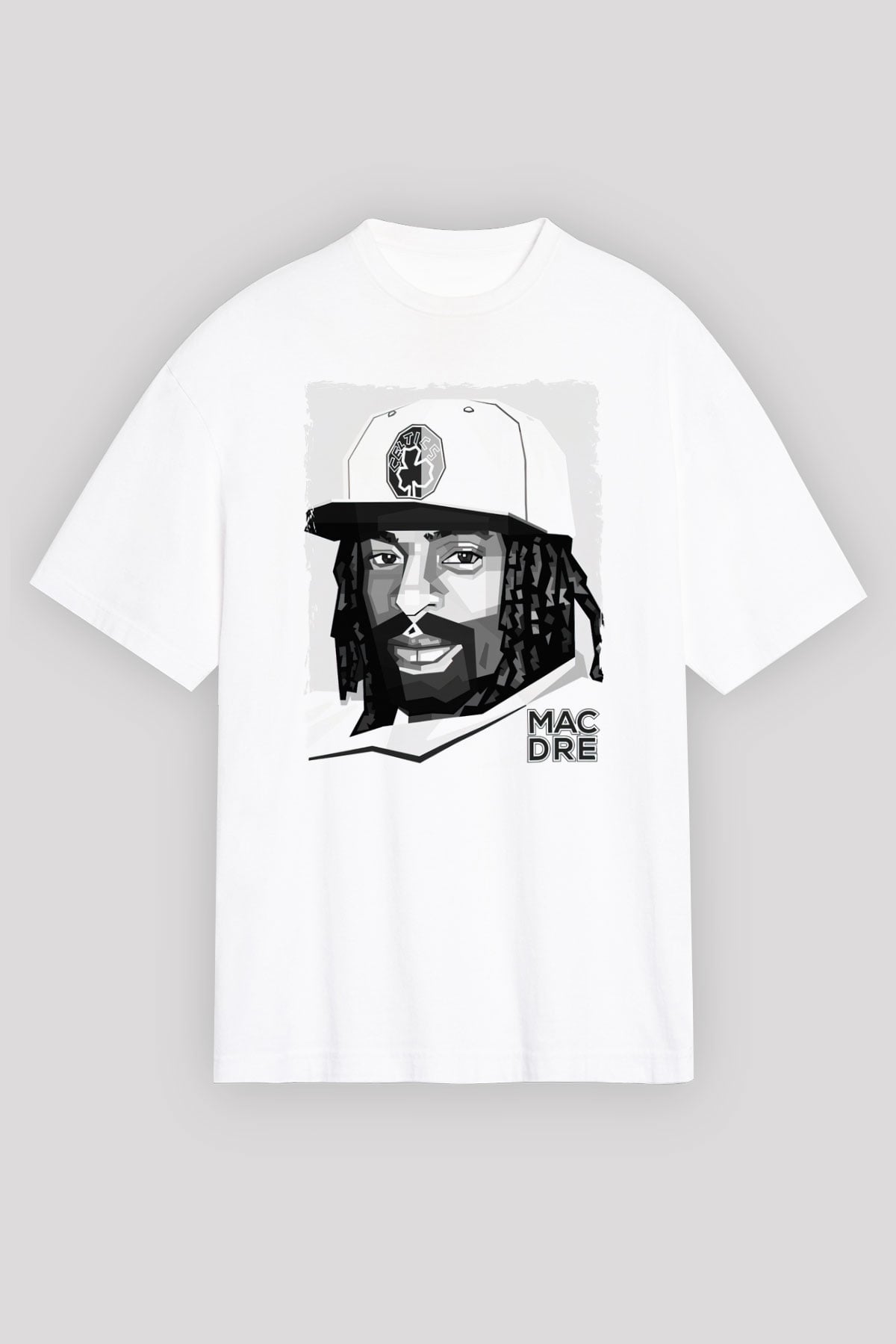 Mac Dre Beyaz Oversize Tişört Oversize T-shirt - TişörtFabrikası