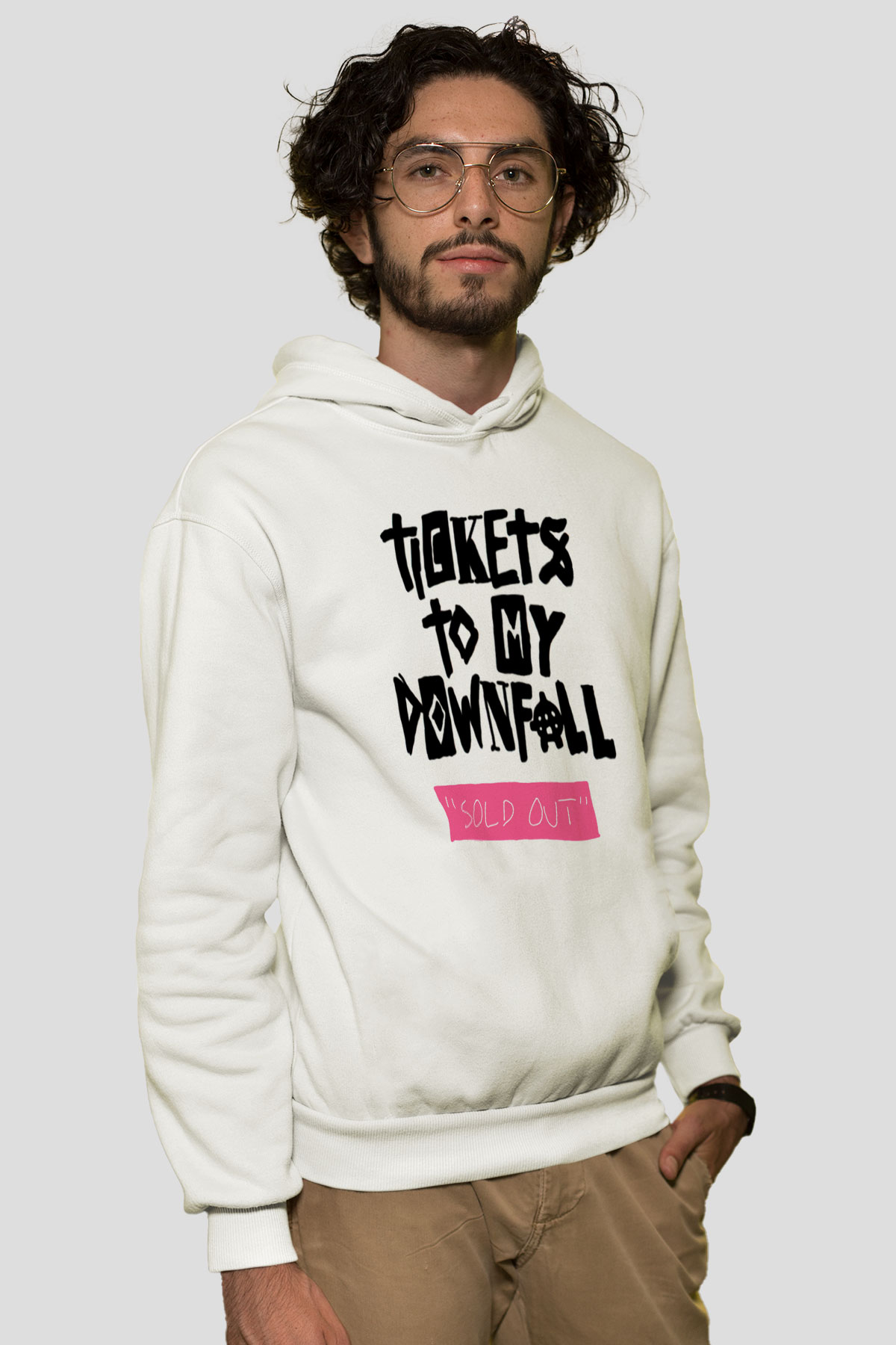 Machine Gun Kelly Beyaz Unisex Kapüşonlu Sweatshirt