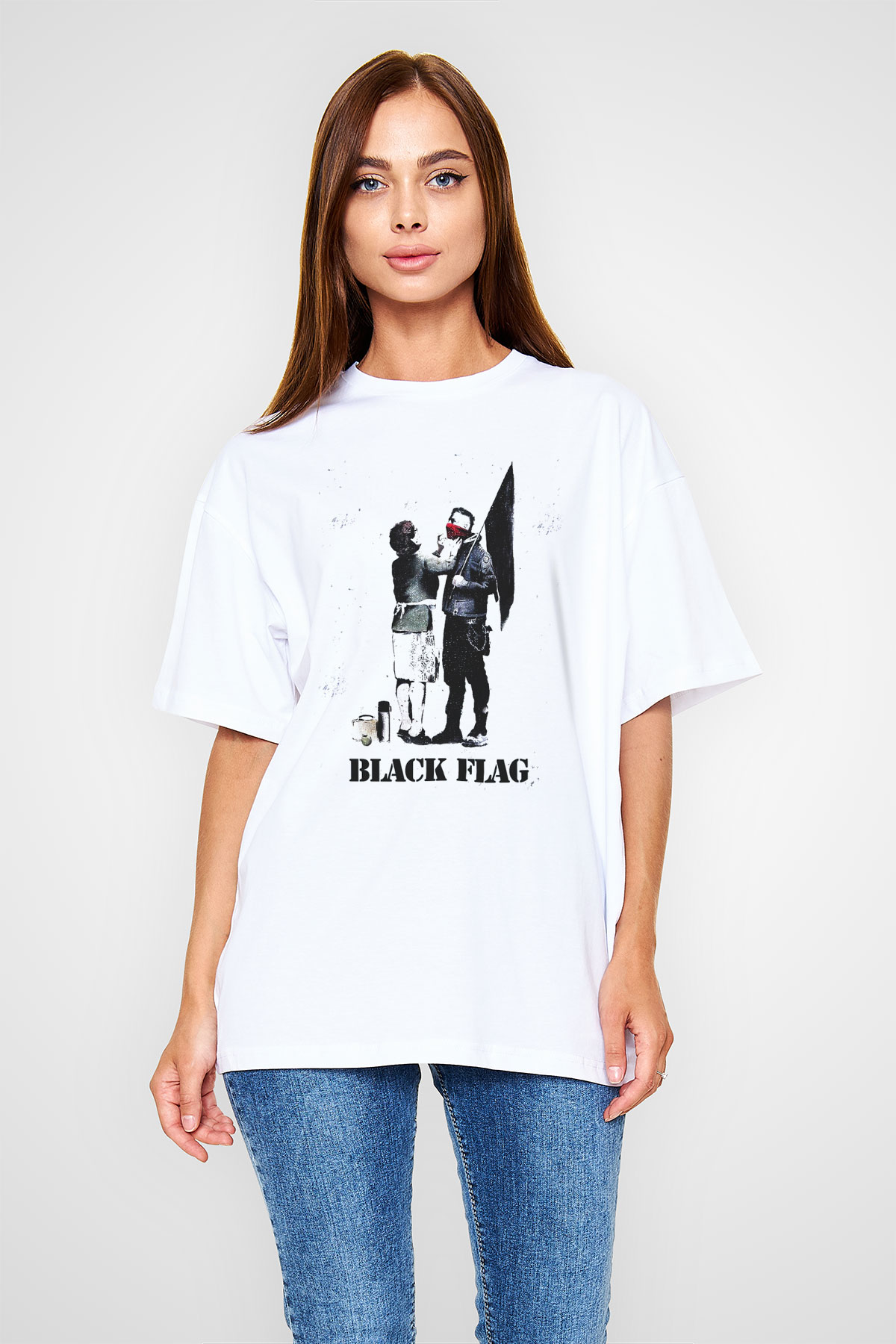 Machine Gun Kelly Beyaz Unisex Oversize Tişört T-Shirt
