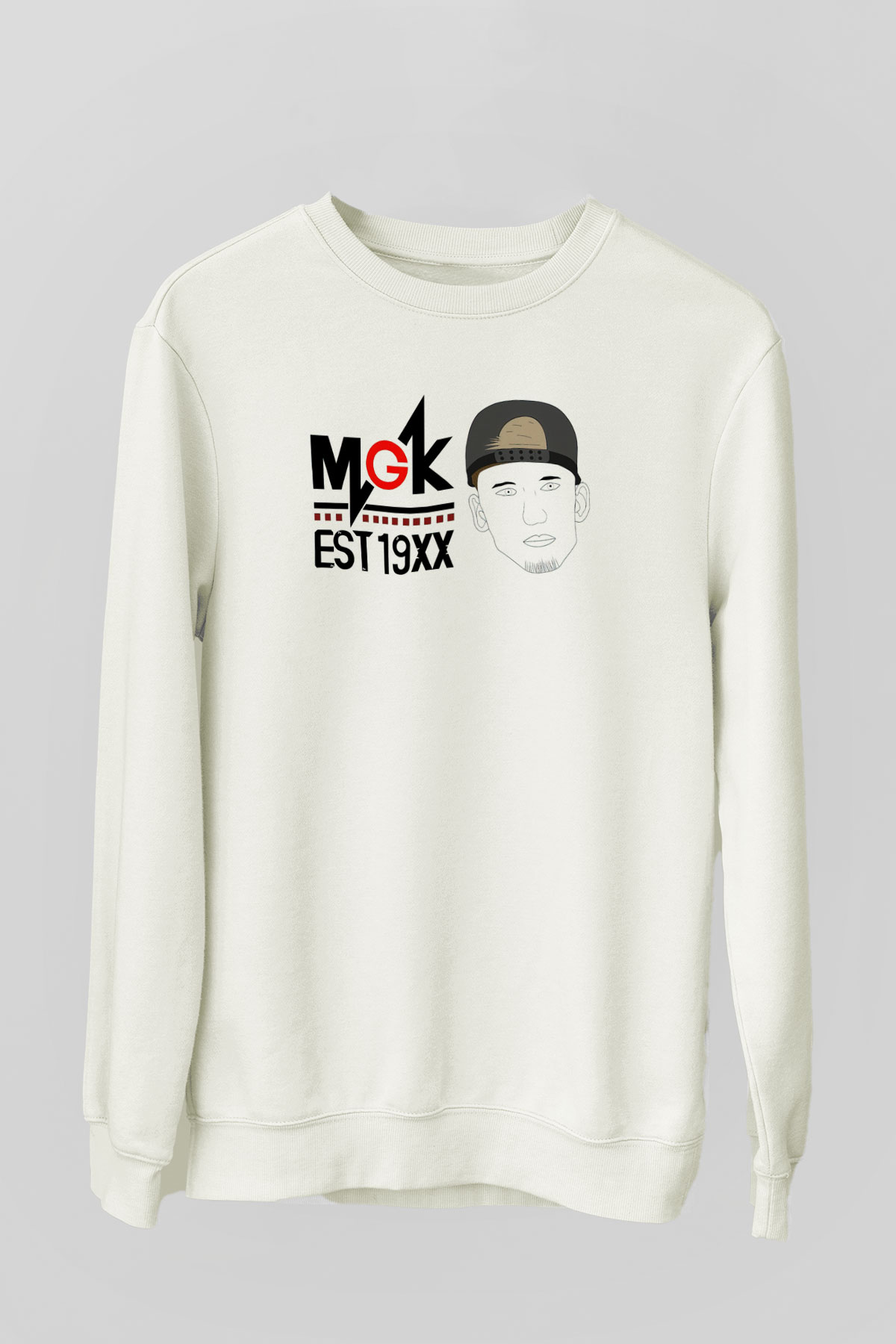 Machine Gun Kelly Beyaz Unisex Sweatshirt