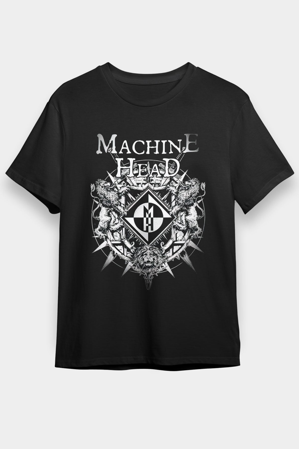 Machine Head Siyah Unisex Tişört T-Shirt - TişörtFabrikası