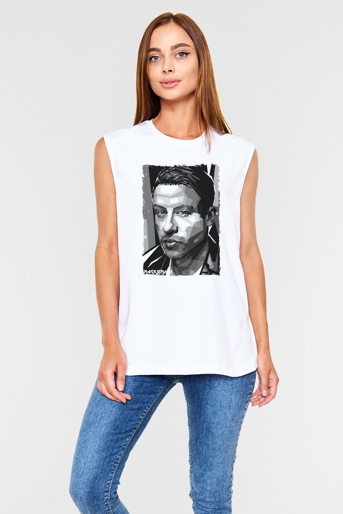 Macklemore Beyaz Unisex Kolsuz Tişört